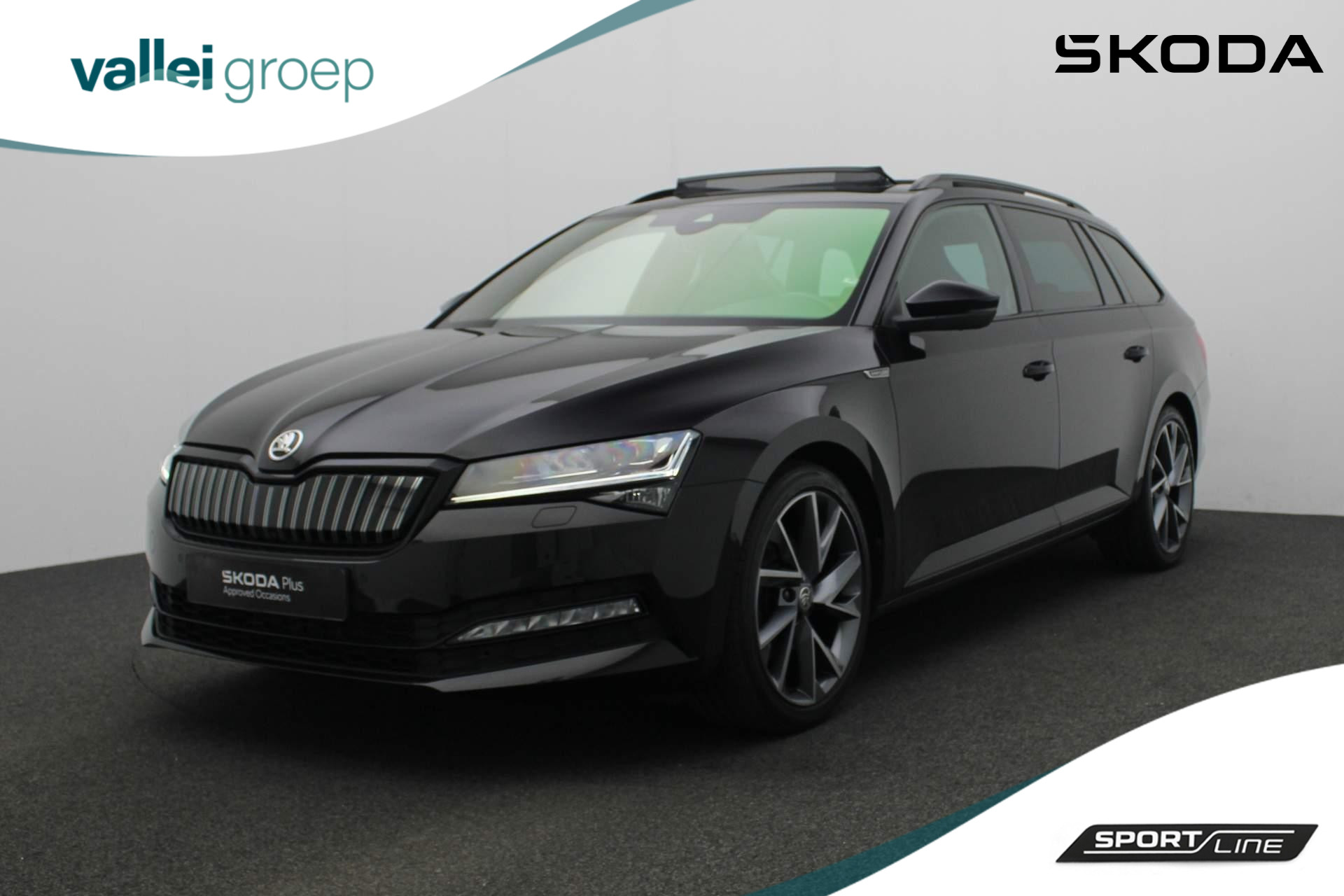 Škoda Superb Combi 1.4 TSI 218PK DSG iV Sportline Business | Pano | CANTON | 360 camera | Matrix LED | Adaptief onderstel | Keyless | 19 inch | ACC