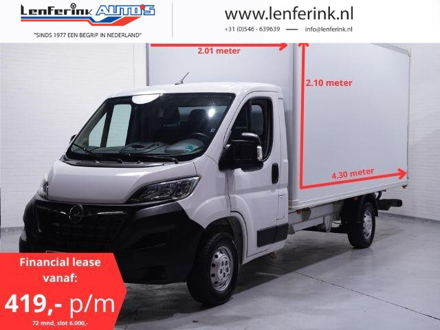 Opel Movano 2.2D 140 pk Bakwagen met Laadklep va 419,- p/mnd Airco, Cruise Control, 3-Zits, LxBxH 430x201x210 cm