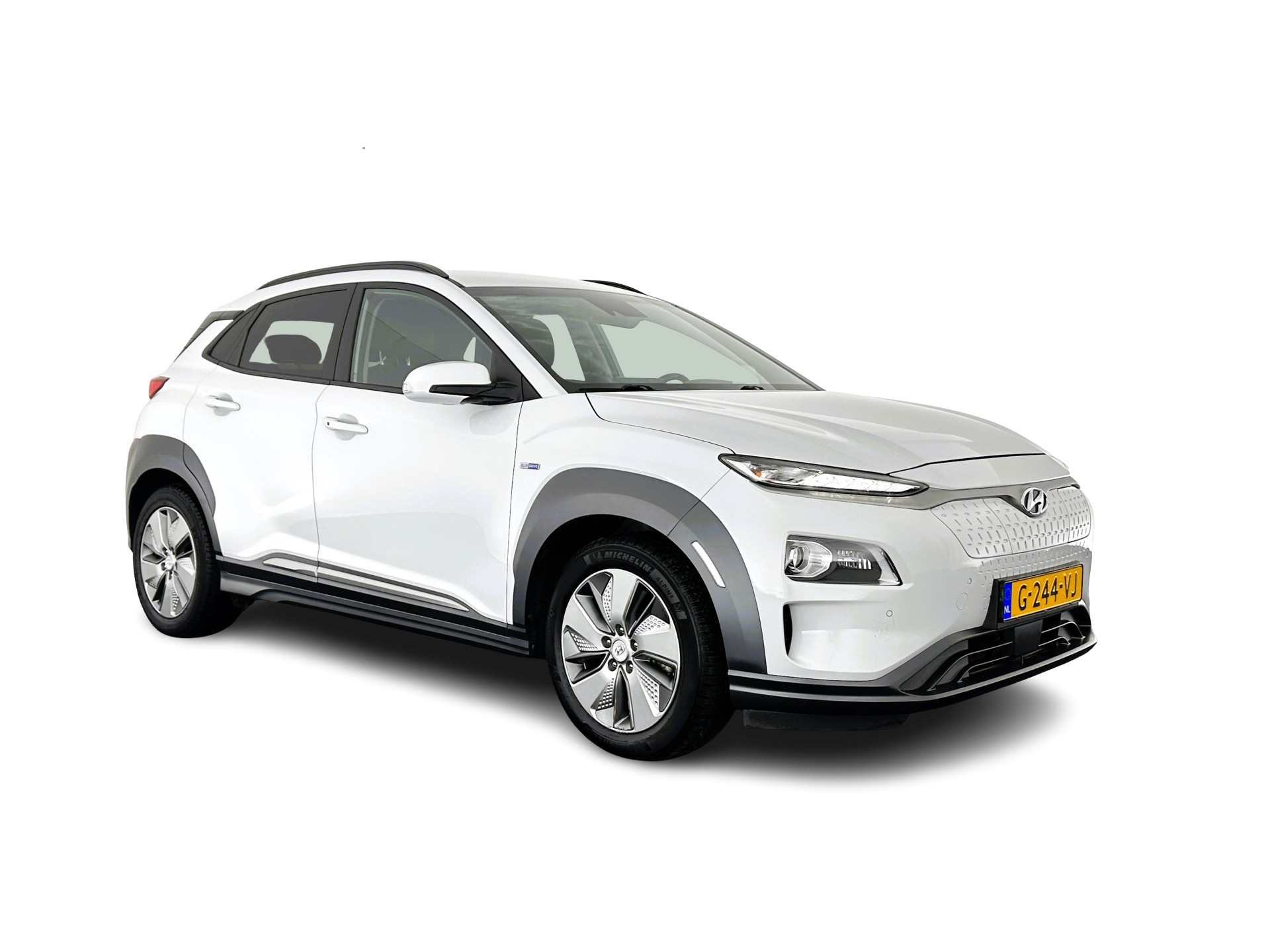 Hyundai Kona EV Premium 64 kWh (INCL-BTW) *FULL-LEATHER | HEAD-UP | FULL-LED | NAVI-FULLMAP | DAB | ADAPTIVE-CRUISE | KRELL-AUDIO | KEYLESS | CAMERA | BLIND-SPOT | LANE-ASSIST | DIGI-COCKPIT | COMFORT-SEATS | 17''