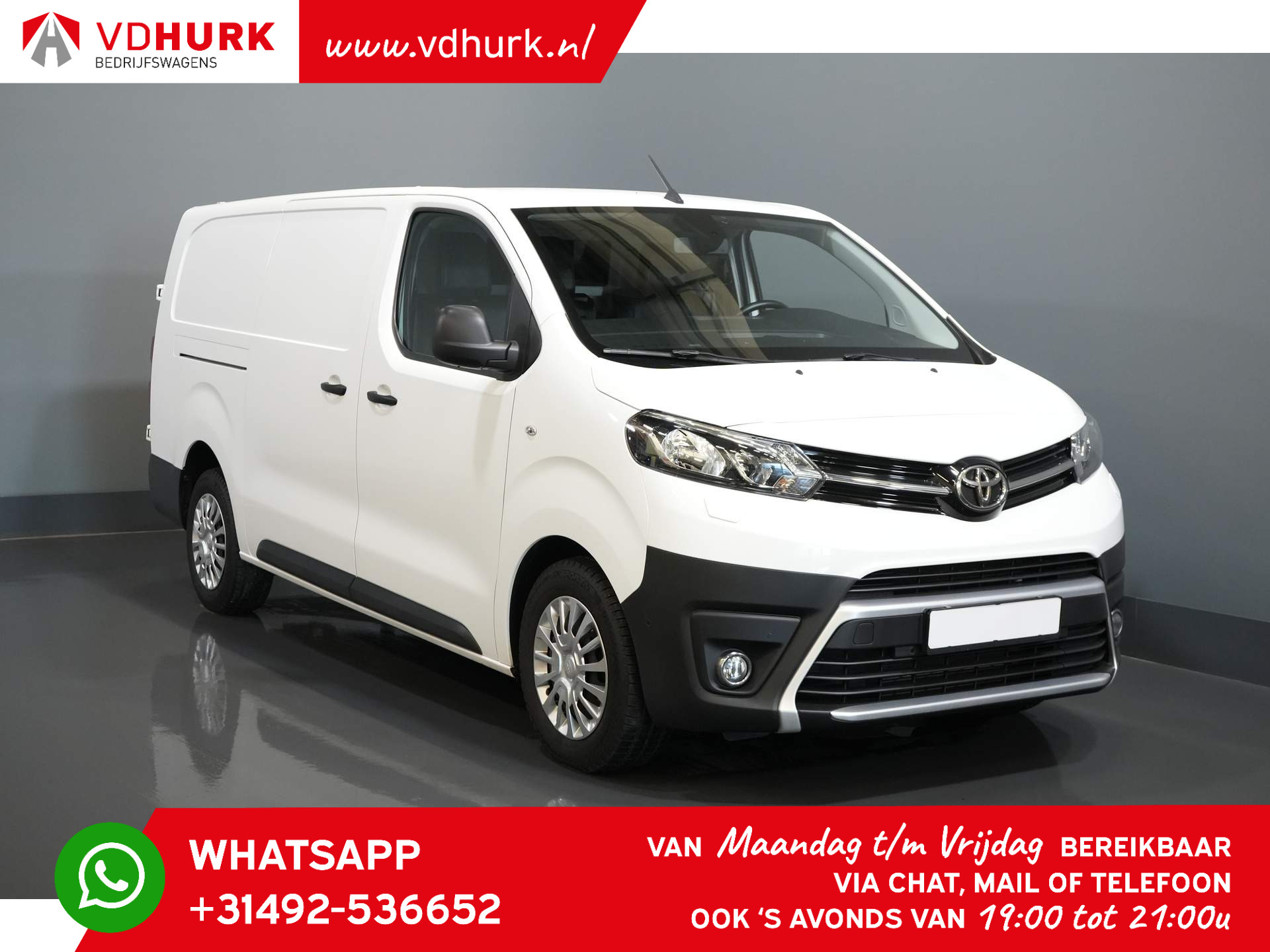 Toyota ProAce 2.0 D-4D 145 pk L3 Standkachel/ Stoelverw./ CarPlay/ Camera/ Cruise/ Airco/ PDC V+A/ Trekhaak