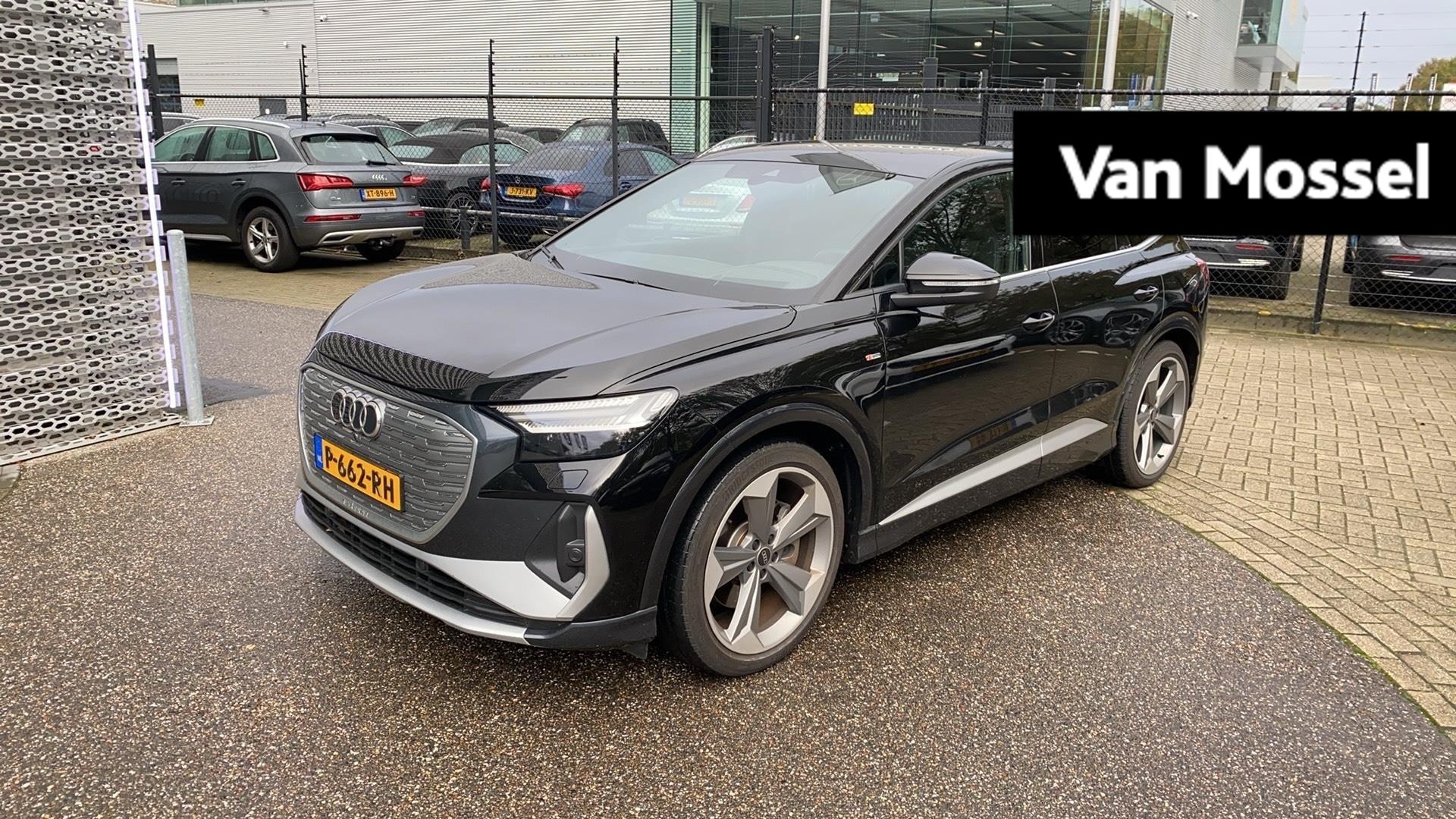 Audi Q4 e-tron Sportback 50 quattro S edition 77 kWh 299 PK | S-line | Navigatie | Camera | Sportstoelen | Stoelverwarming | SONOS Premium | Lichtmetalen velgen | Augmented reality Head-up | Warmtepomp |