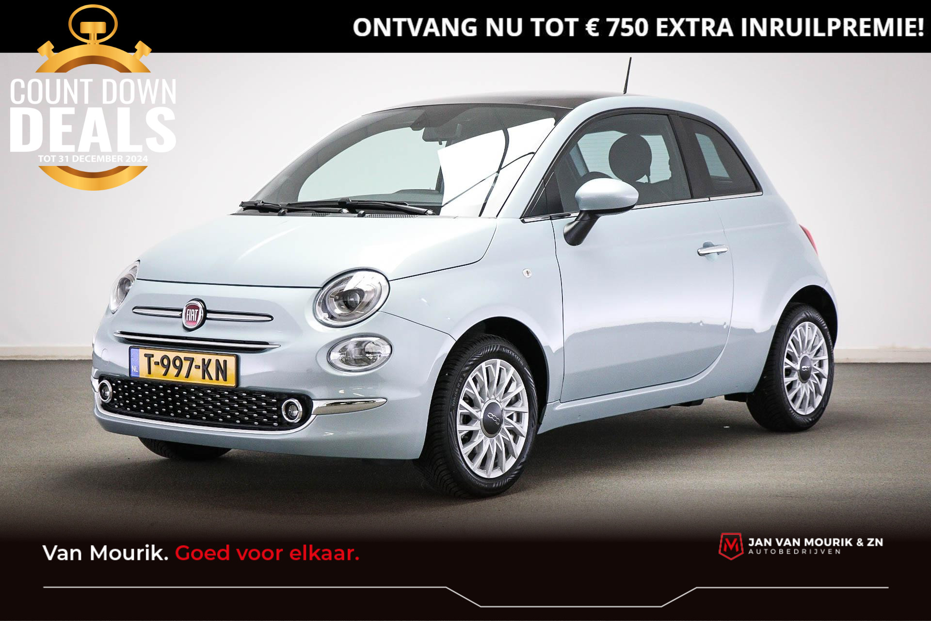 Fiat 500 1.0 Hybrid | STYLE / TECH / COMFORT- PACK | PANORAMADAK | NAVIGATIE