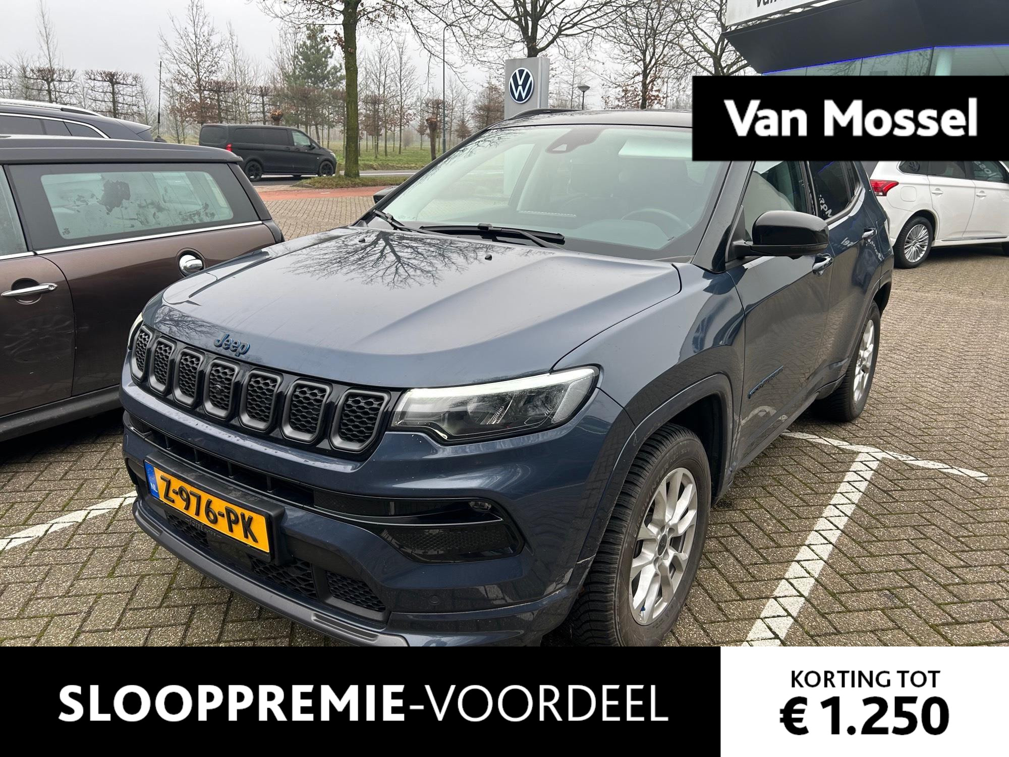 Jeep Compass 4xe 240 Plug-in Hybrid Electric S | VERWACHT | PANORAMA-SCHUIFDAK | ALPINE AUDIO | LEDER | STOELVERWARMING+KOELING | STUURWIEL VERWARMING | ELEKTRISCHE BESTUURDERSSTOEL MET GEHEUGEN | ELEKTRISCHE ACHTERKLEP | TREKHAAK | 360-CAMERA | ADAPTIVE CRUISE CONTROL | NAVIGATIE |