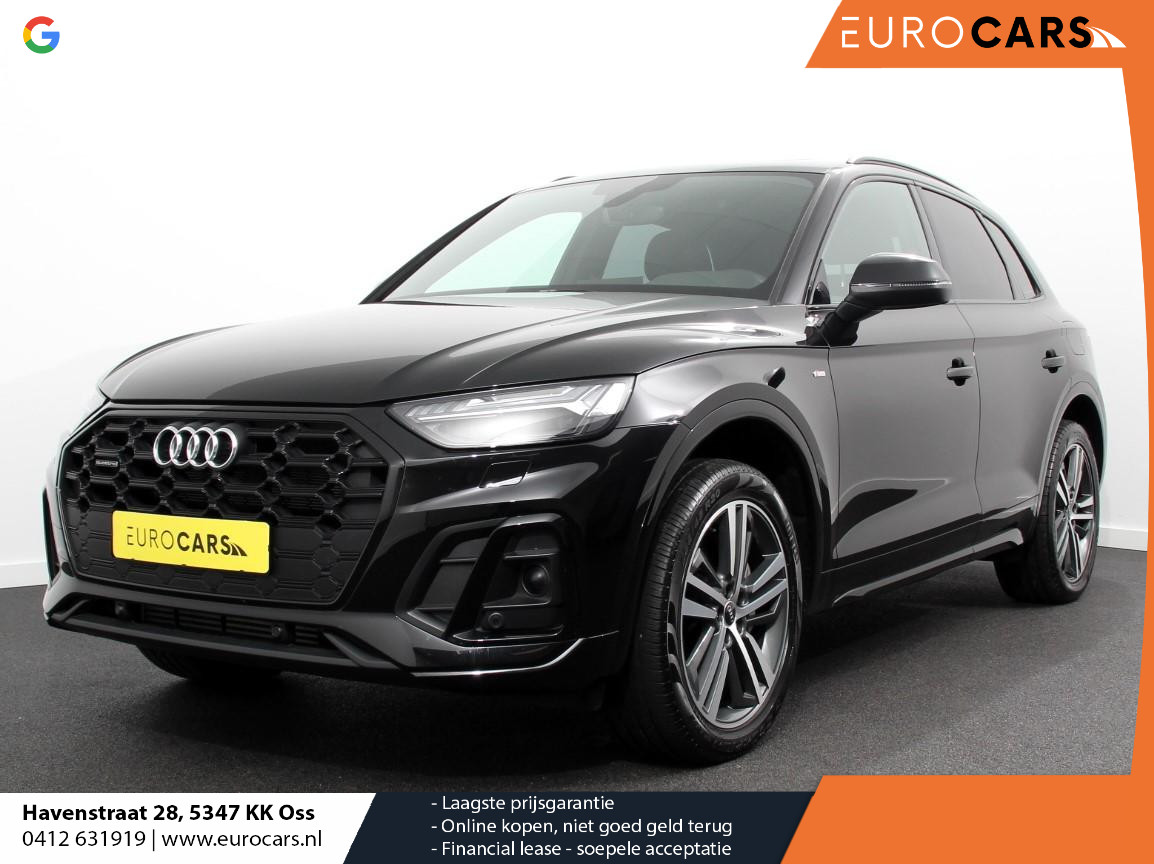 Audi Q5 50 TFSI e S edition | Navigatie | Apple Carplay/Android Auto | Adaptive Cruise Control | Parkeersensoren | Camera | Lane Assist | Elektrische achterklep | LED koplampen | Dynamische knipperlichten | Virtual Cockpit | Stoelverwarming | Privacyglass | Ambienteverlichting Multicolor