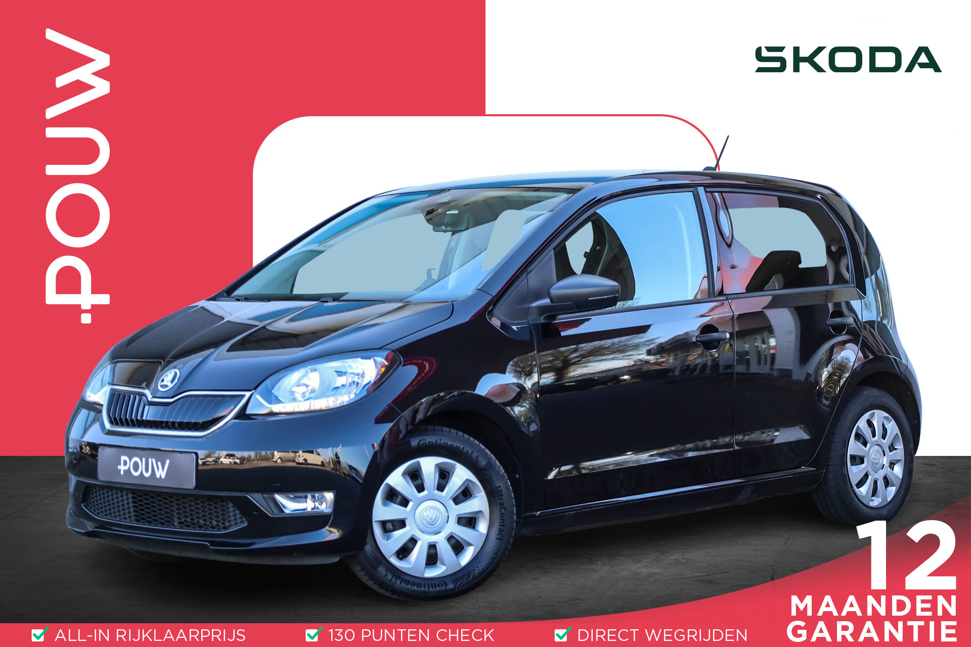 Škoda Citigo e-iV 83pk EV Ambition | SoH 93% | Climate Control | Bluetooth | Getint Glas | Elektrische Ramen