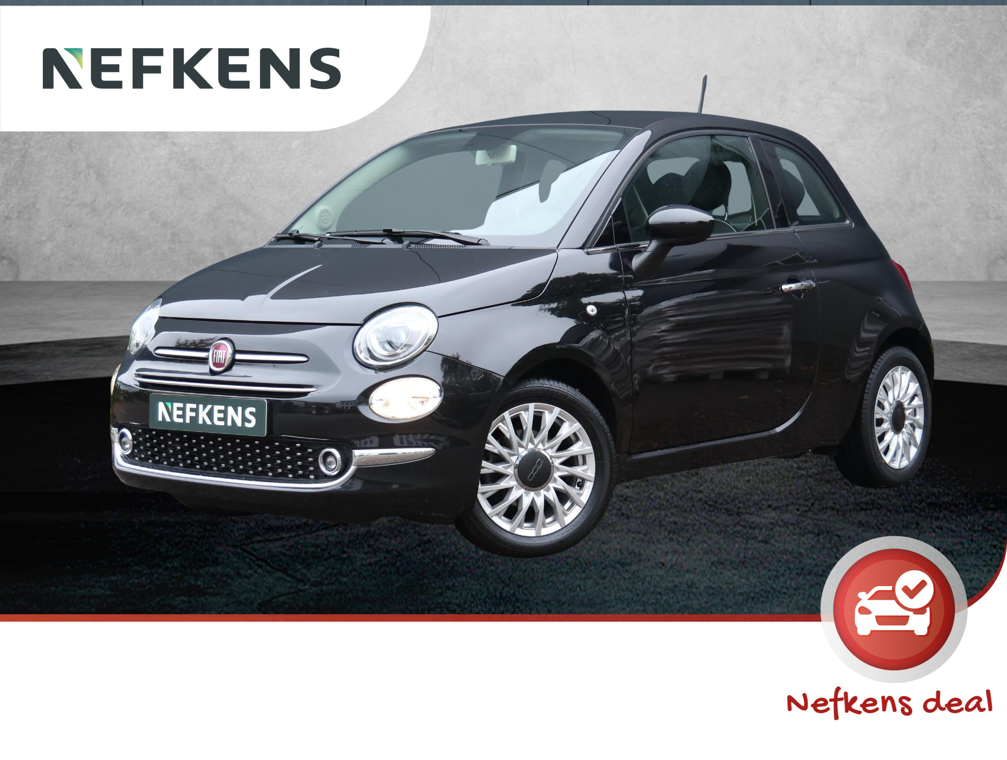 Fiat 500 85pk TwinAir Turbo Lounge (1ste eig./NAV./Glazen dak/PDC/Airco/Cruise/AppleCarPlay)