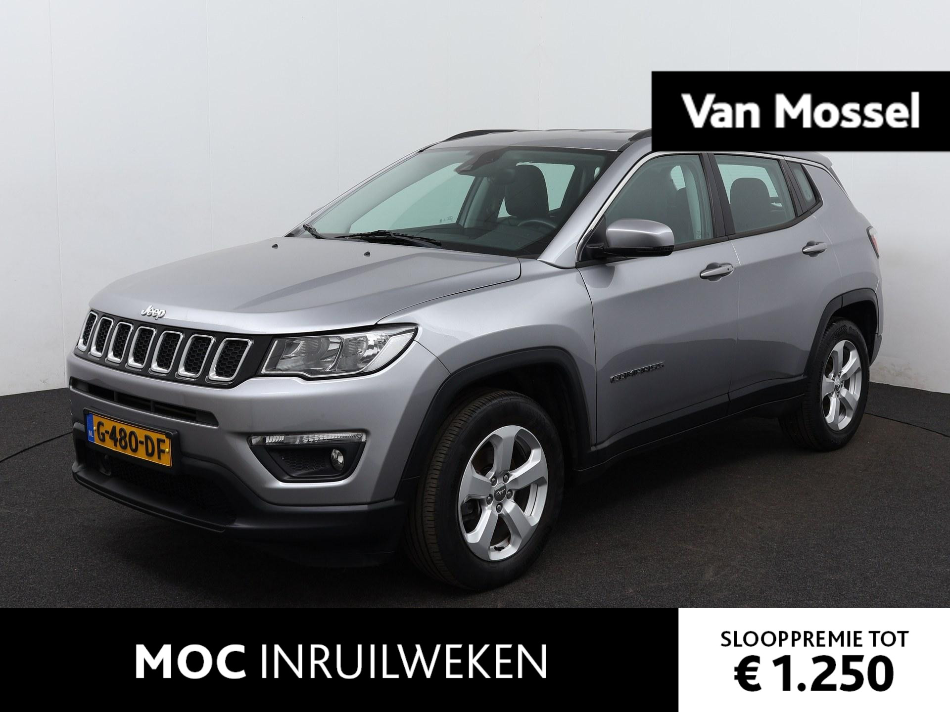 Jeep Compass 1.4 MultiAir Longitude | Half-Leder | Navigatie | Clima | Camera | Lichtmetalen Velgen | Parkeersensoren |