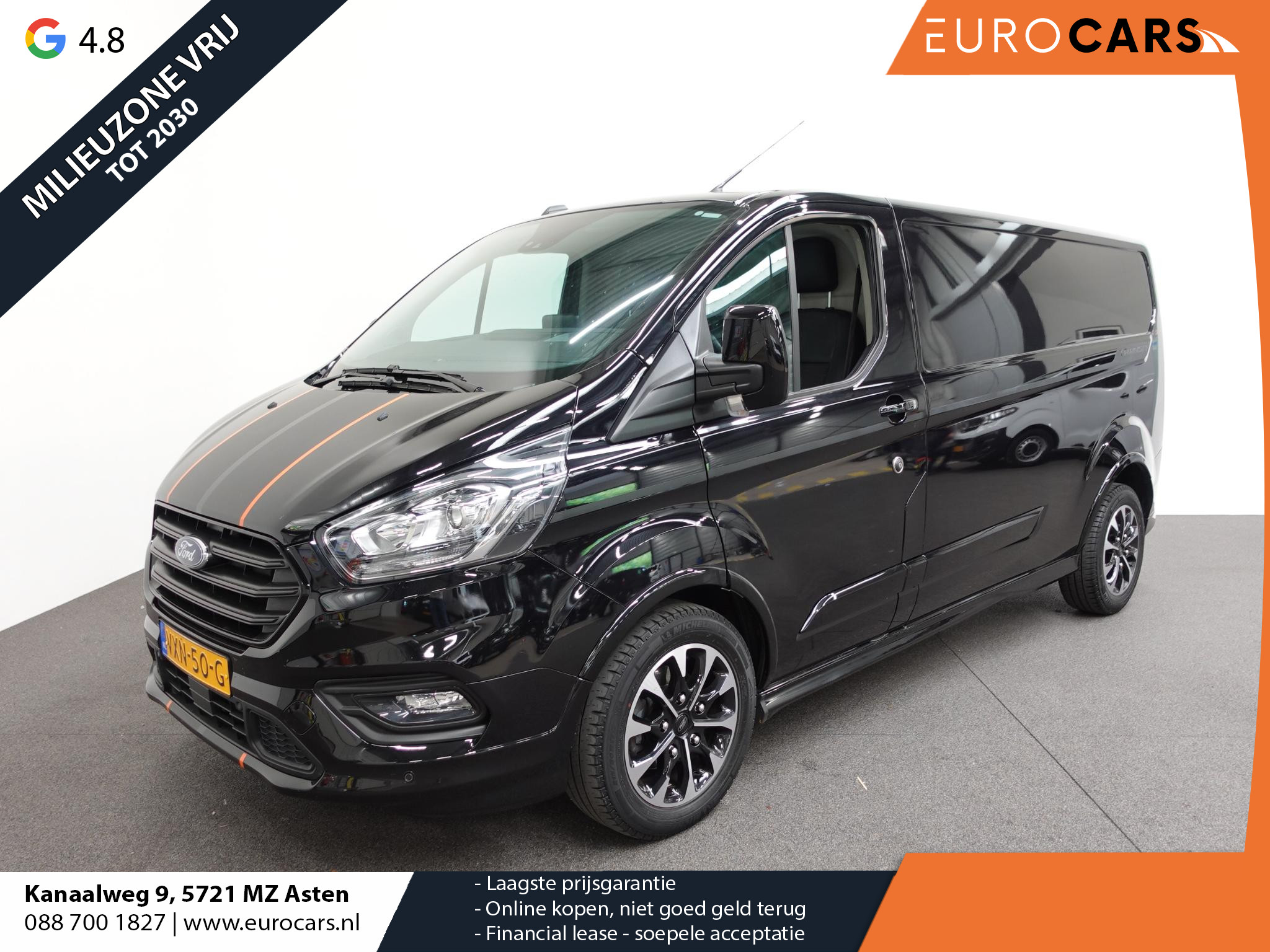 Ford Transit Custom 320 2.0 TDCI L2H1 Sport Airco ACC Bluetooth Navi Trekhaak