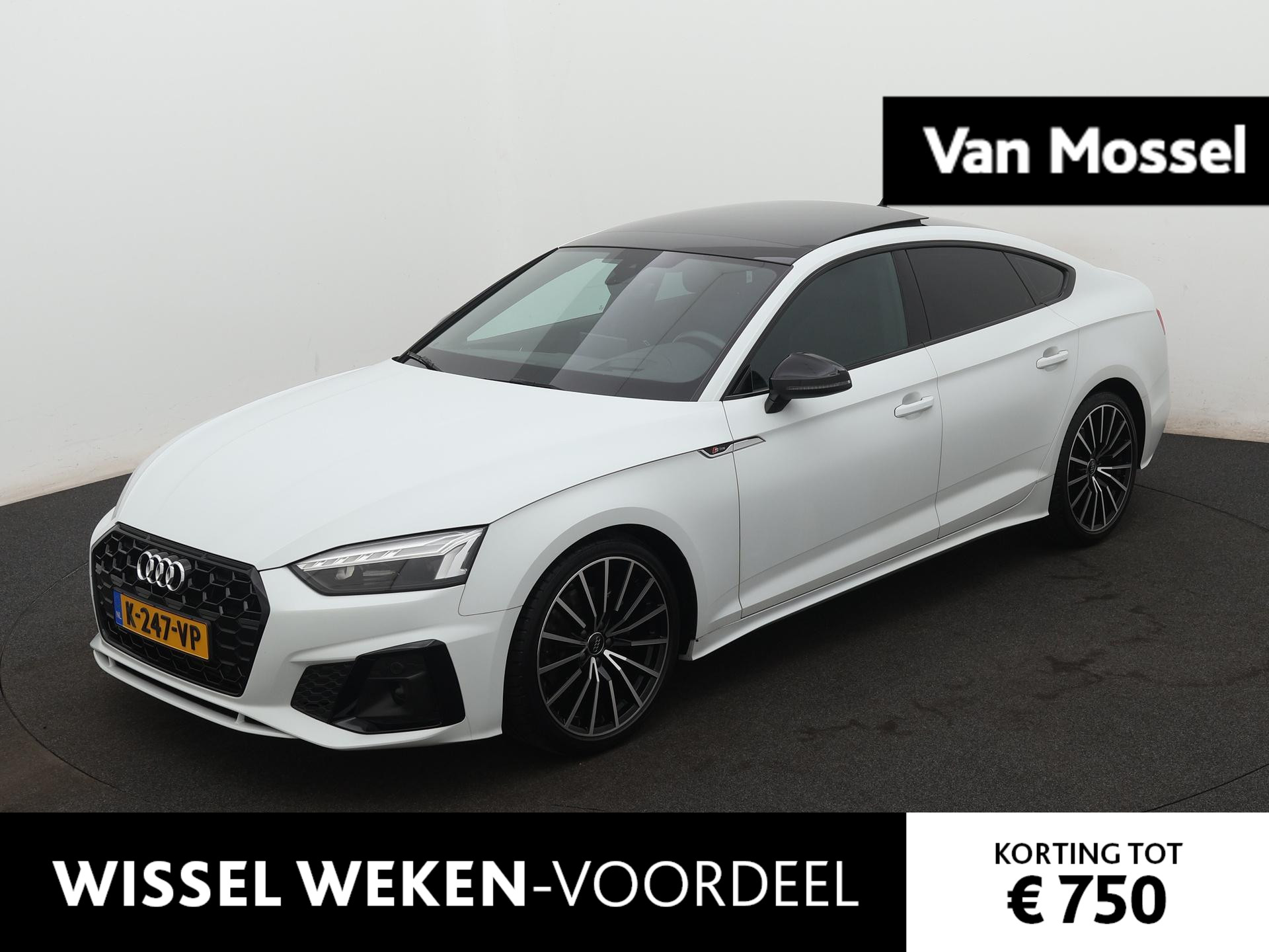 Audi A5 Sportback 35 TFSI S edition 150 PK | S-line | Automaat | Navigatie | Camera | Panoramadak | Paint Protection Film | Adaptive Cruise Control | Climate Control | Stoelverwarming | Parkeersensoren | Virtual Cockpit | LED | Lichtmetalen velgen | Privacy glass |