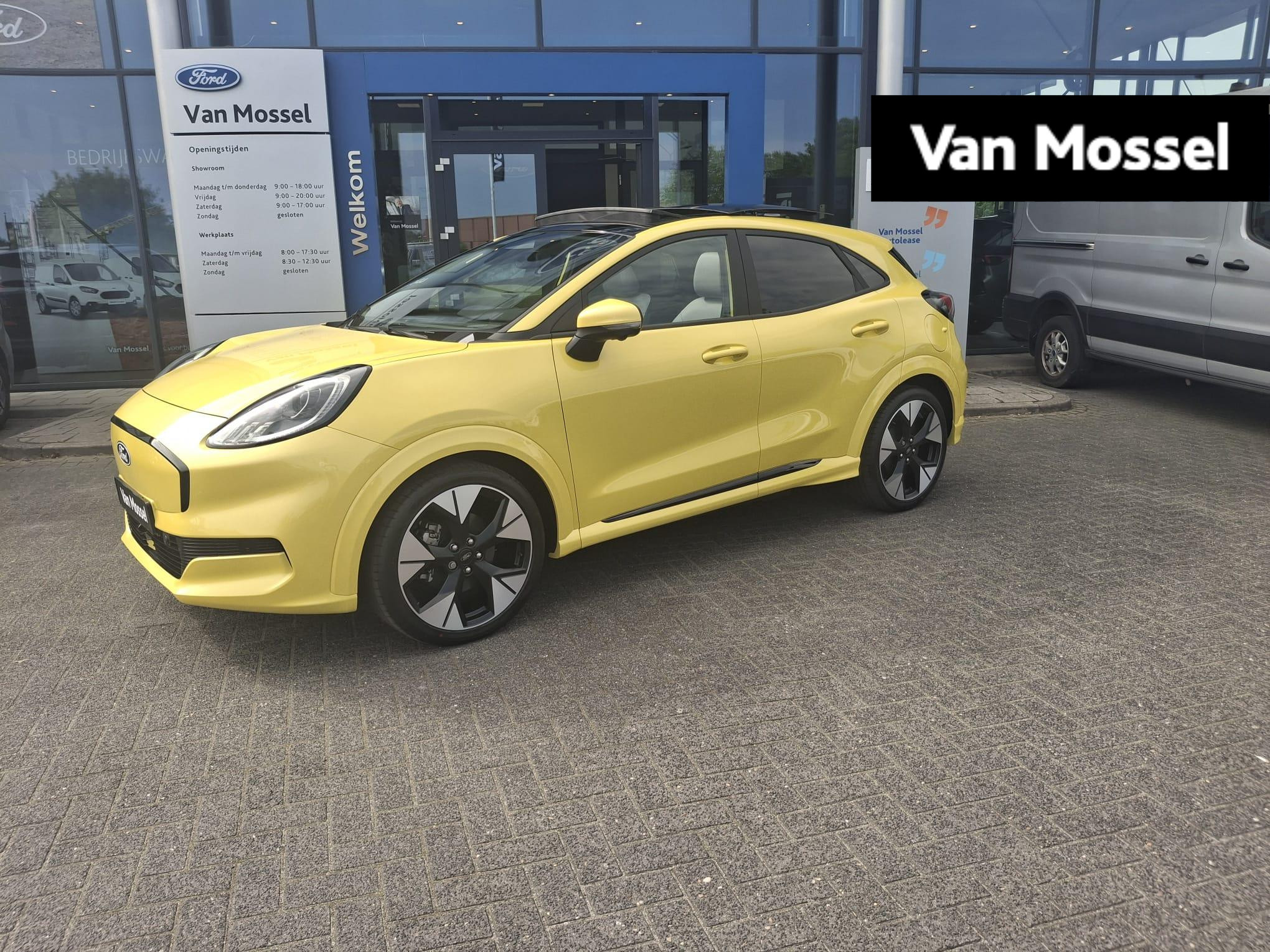 Ford Puma Gen-E Premium 44 kWh | 170PK | Panoramadak | 19'' lichtmetalen velgen | Adaptive Cruisecontrol | Dodehoekdetectie | Cyber Yellow | Demovoertuig