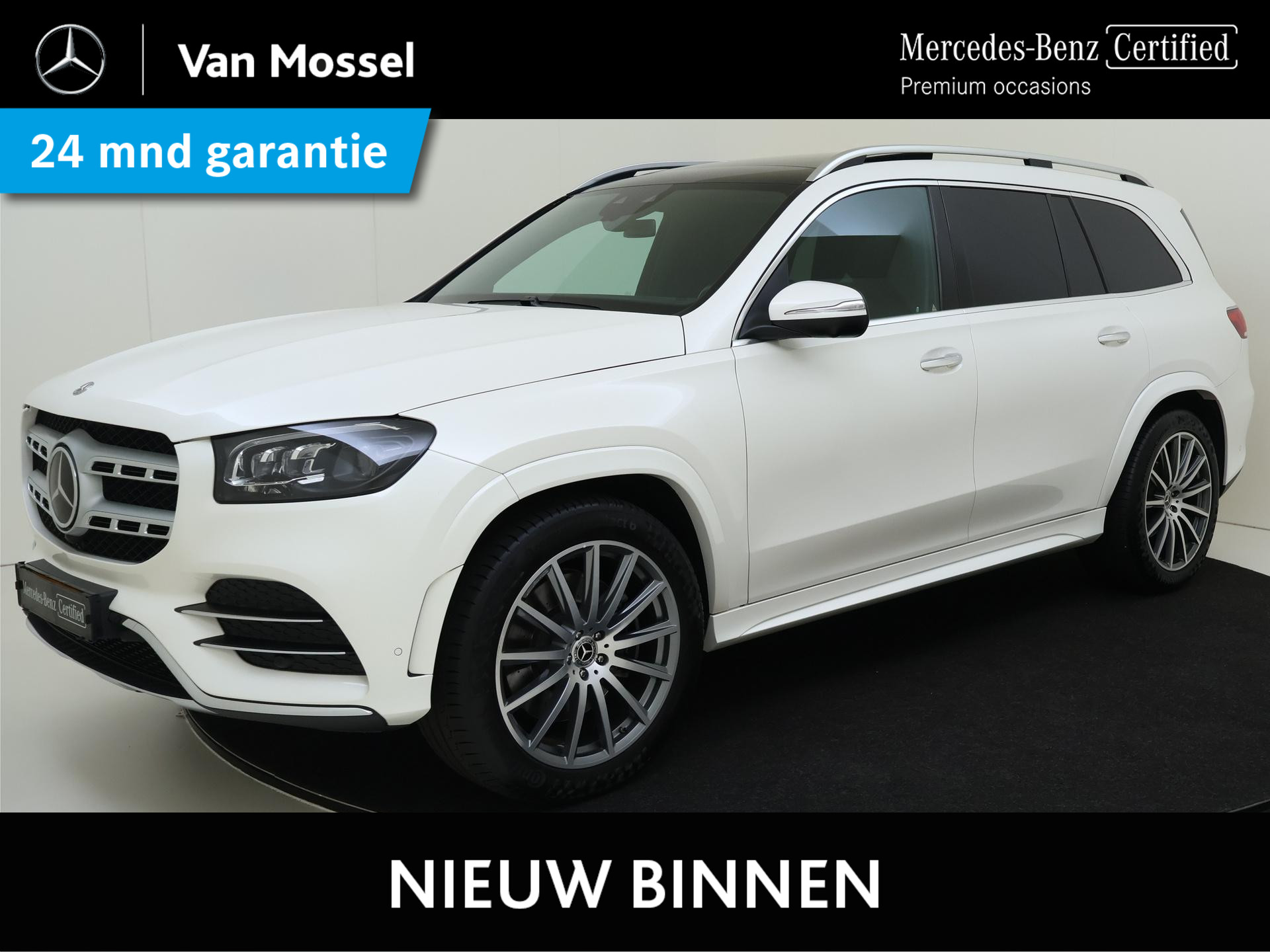 Mercedes-Benz GLS 400 d 4MATIC Premium Plus Grijs kenteken /Panoramadak / Trekhaak /Burmester/ HUD /Rijassistentiepakket /Memory stoelen