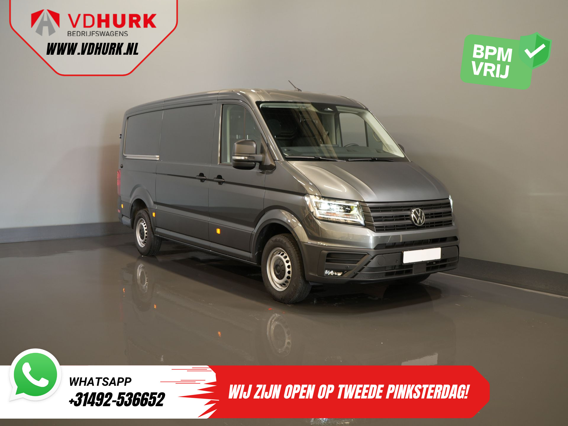 Volkswagen Crafter 35 2.0 TDI 140 pk Aut. L3H2 Facelift 2x Schuifdeur/ LED/ Virtual Cockpit/ Gev.Stoel/ 270Gr.Deuren/ Carplay/ Navi/ Trekhaak/ Camera/ Cruise