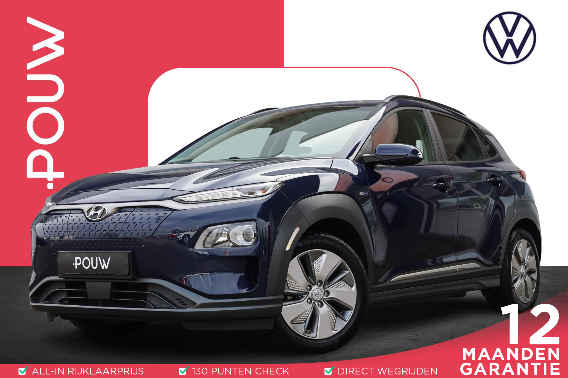 Hyundai Kona 204pk EV Fashion 64 kWh | SoH 99% | Climate Control | Cruise Control Adaptief | Trekhaak Afneembaar