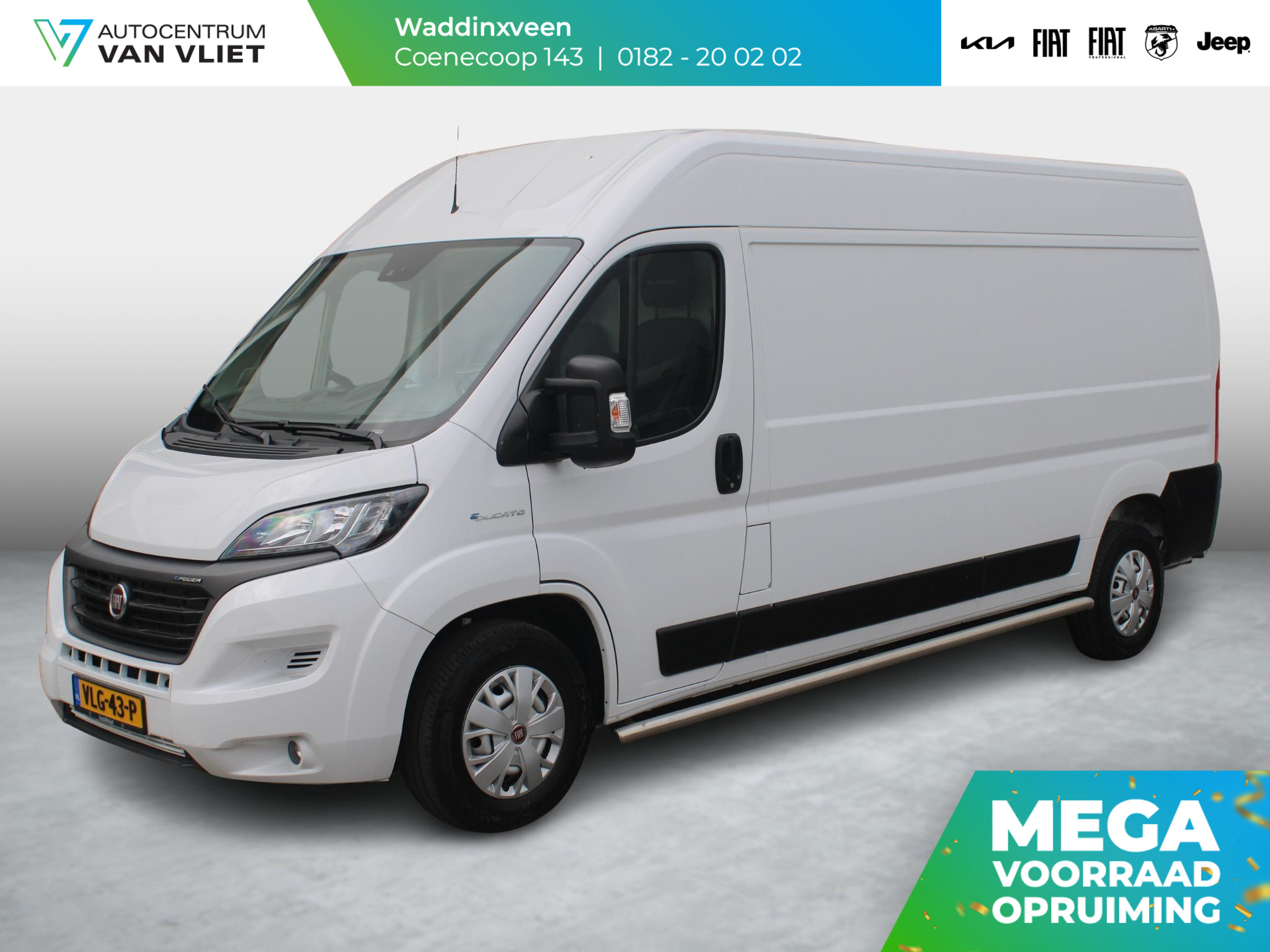 Fiat E-Ducato 3.5T L3H2 47 kWh | Clima | 3-Zits | Camera | BSM | Side-Bars