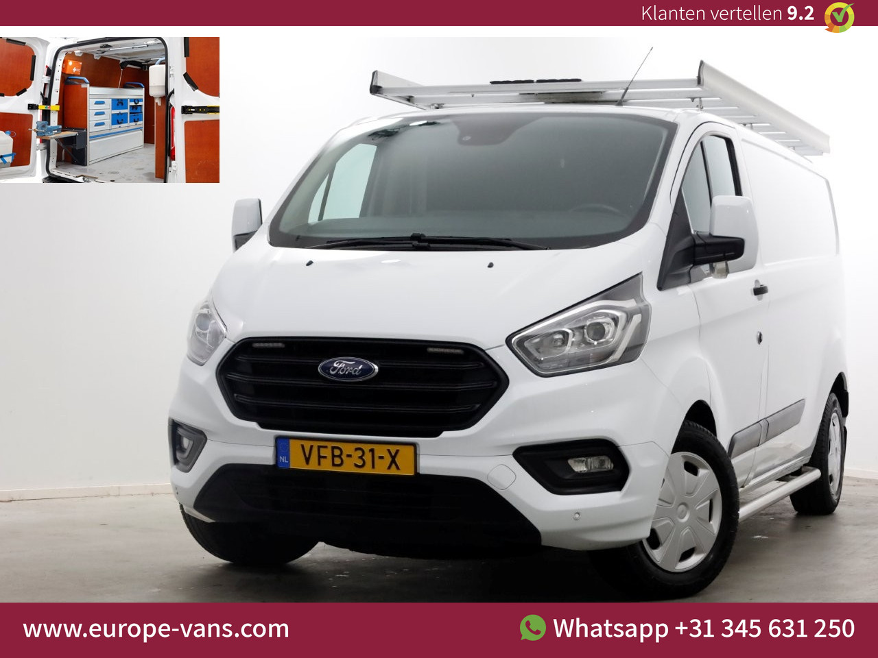 Ford Transit Custom 2.0 TDCI 130pk L2H1 Trend Airco/Inrichting/Imperiaal/Trekhaak 2800kg 01-2020