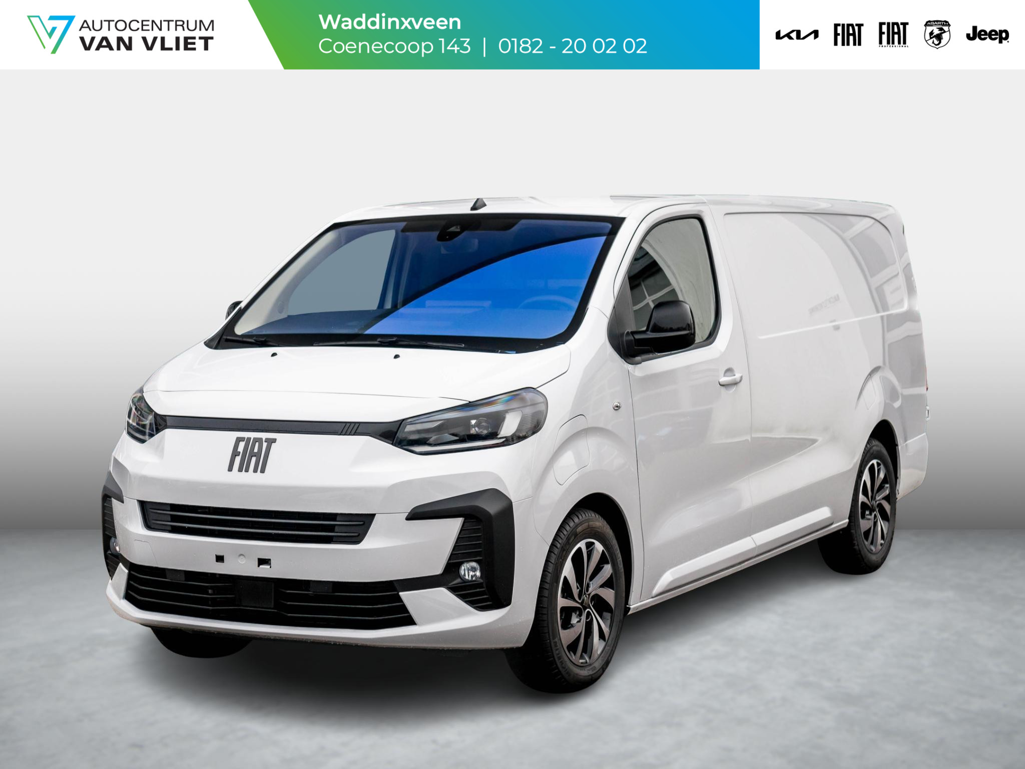 Fiat E-Scudo L3 75 kWh | Pack City | Pack Exterieur | 17" | Laadruimte afw. | Full Led Kopl. | Tussenschot | Reservewiel