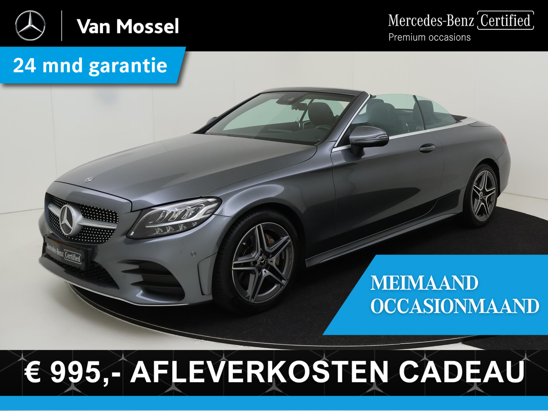 Mercedes-Benz C-Klasse Cabrio 180 Advantage Pack AMG / Dodehoek / Airscarf / Sfeerverlichting