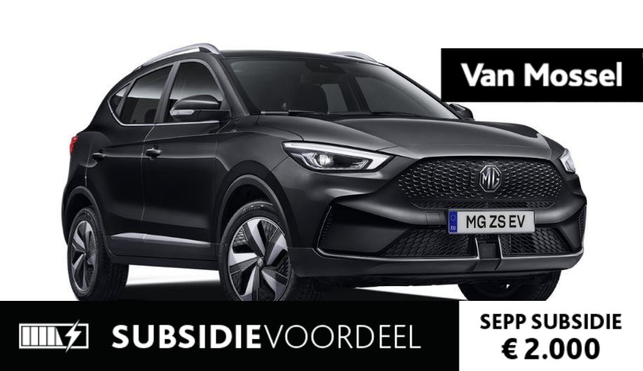 MG ZS-EV Long Range Comfort 70 kWh /  Pebble Black ACTIE € 5000,= voorraad registratiekorting ( Particulier € 2000,= subsidie mogelijk) / diverse kleuren op voorraad !!!! / 440 WLTP