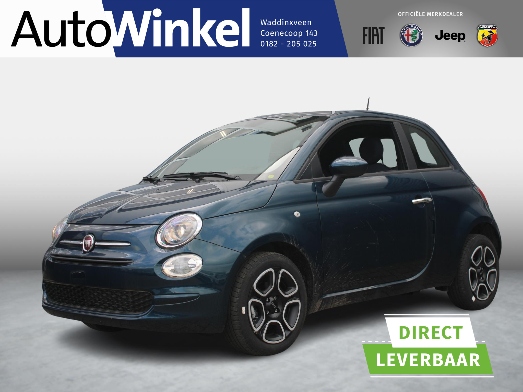 Fiat 500 Hybrid Club | Airco | Apple Carplay | Blu Dipinto Di Blu | 15" | Uit voorraad leverbaar !