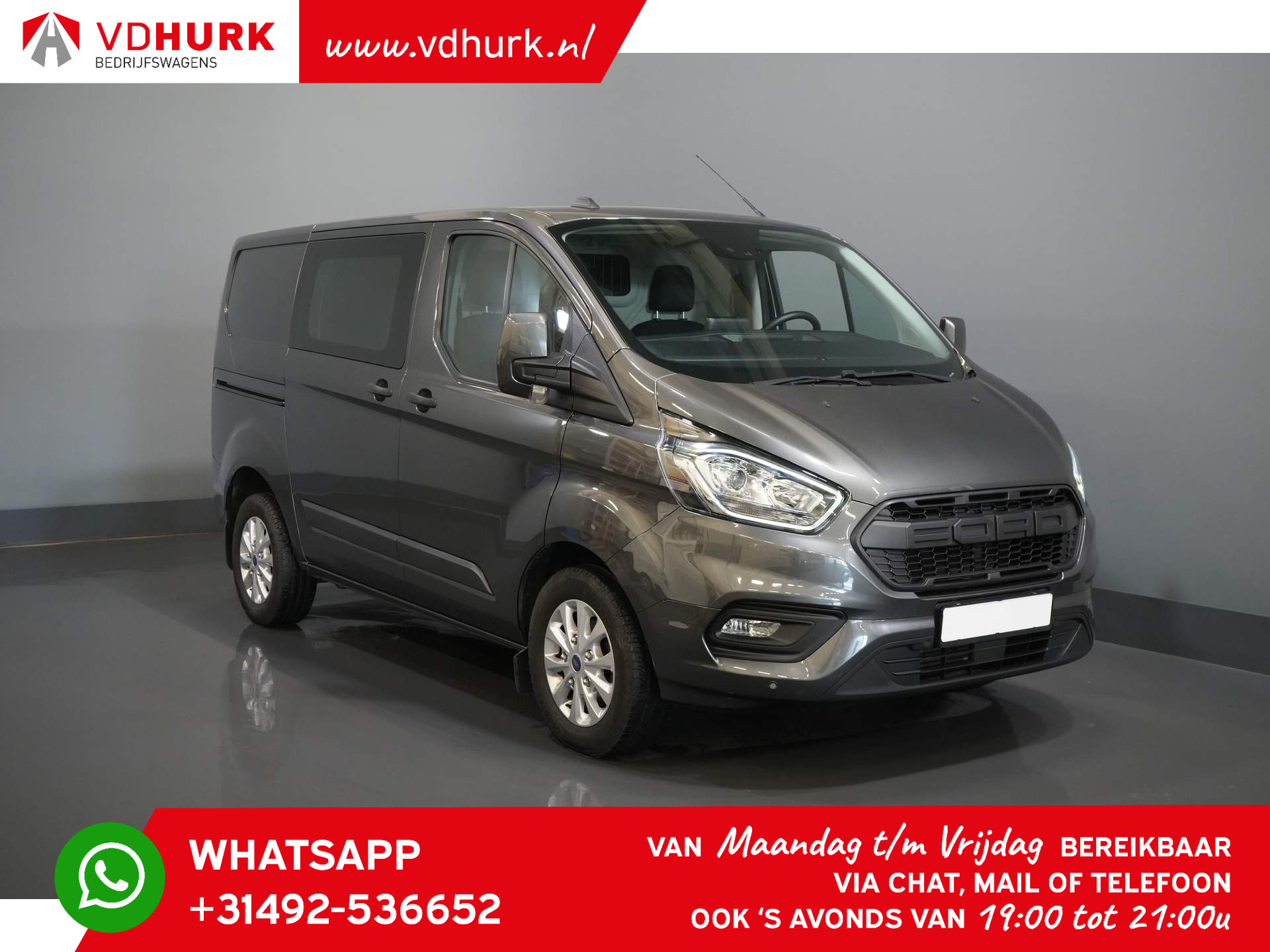 Ford Transit Custom 2.0 TDCI 130 pk Carplay/ Raptor Grill/ LMV/ Camera/ PDC