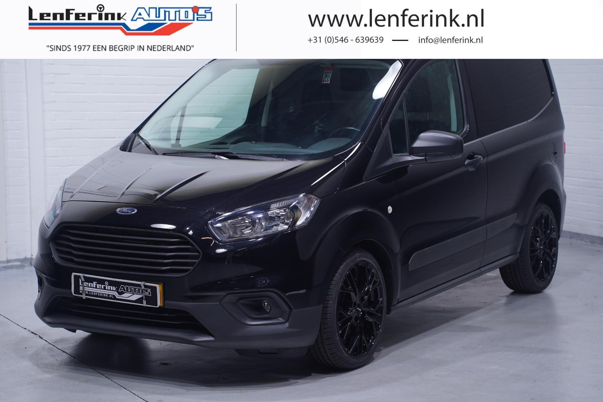 Ford Transit Courier 1.5 TDCI 75 pk Black Edition va 199,- p/mnd Airco 17" LMV, Cruise Control, Bluetooth, 2-Zits, NAP