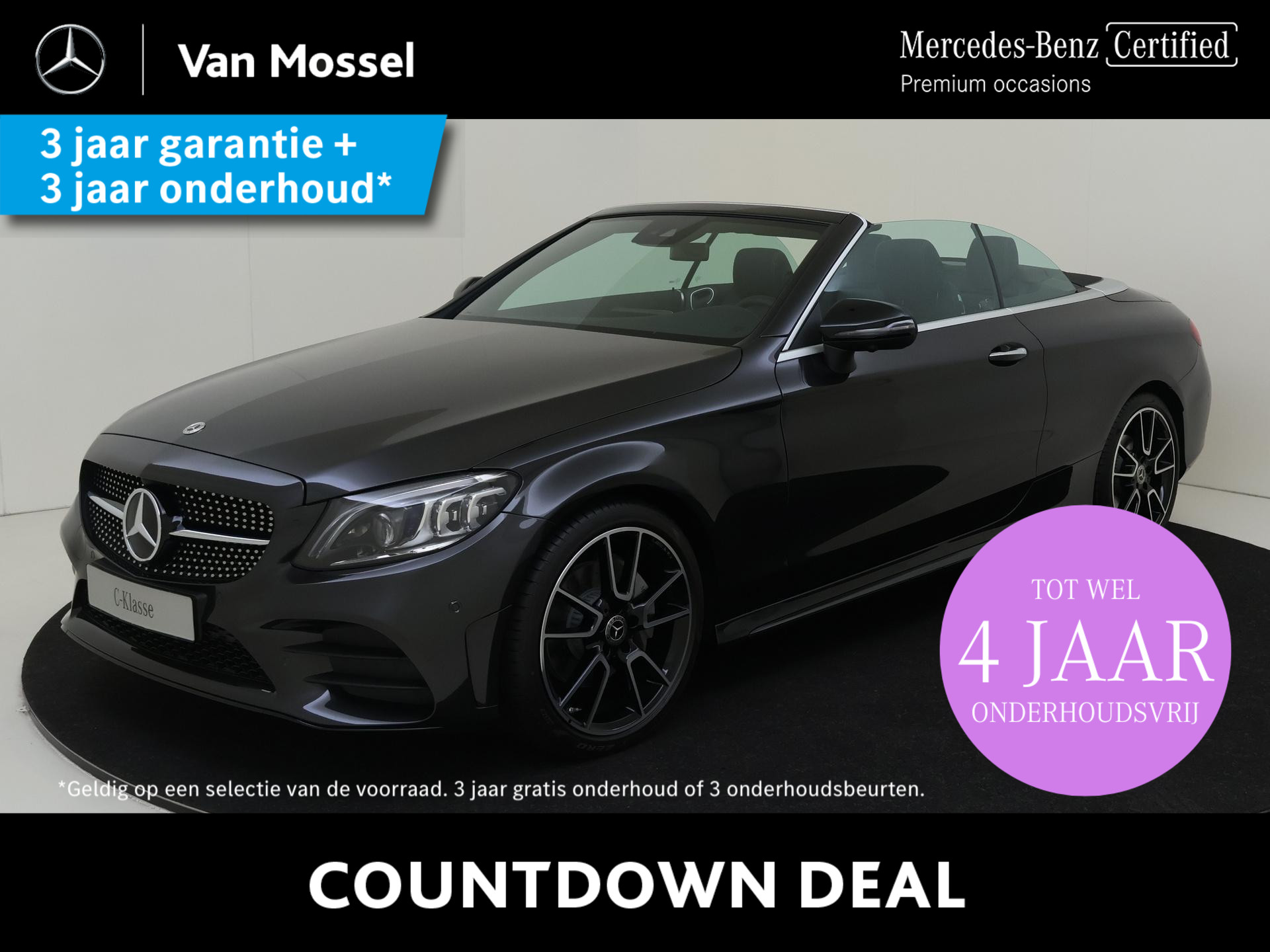 Mercedes-Benz C-Klasse Cabrio 180 AMG Line | Memory-Stoelen | Stoelverwarming | Stoelverkoeling | 360Graden-Camera | Nieuw uit voorraad