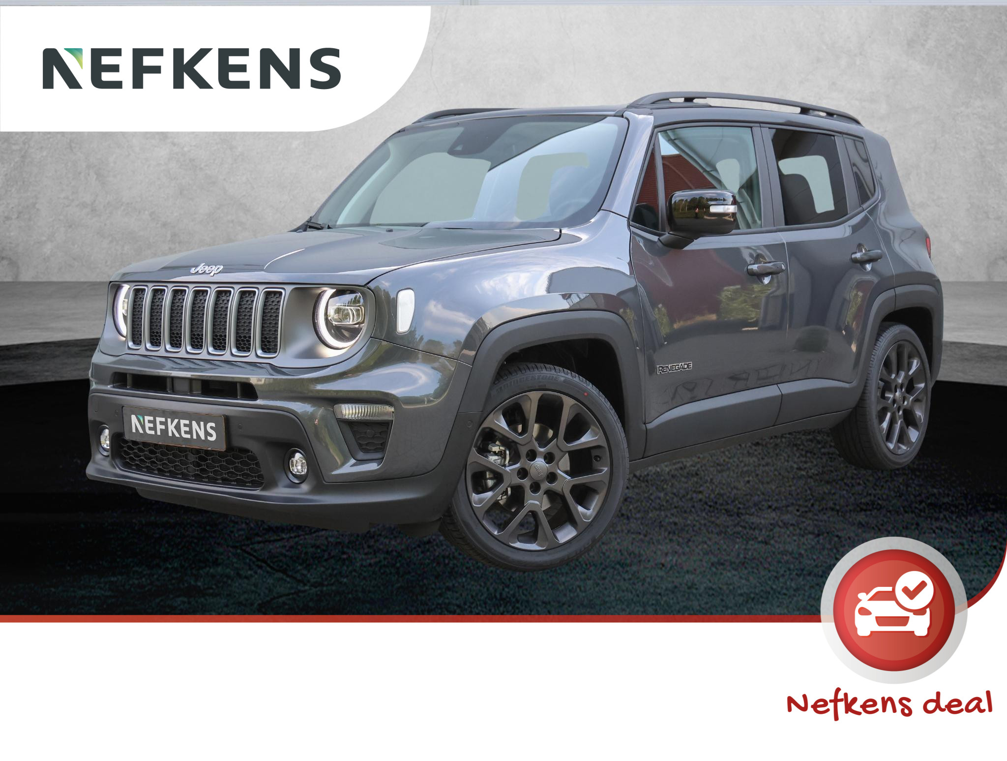 Jeep Renegade 1.5T e-Hybrid Limited (1ste eig./AUTOM./19"LMV/NAV./Camera/LEER/Adapt.Cruise)