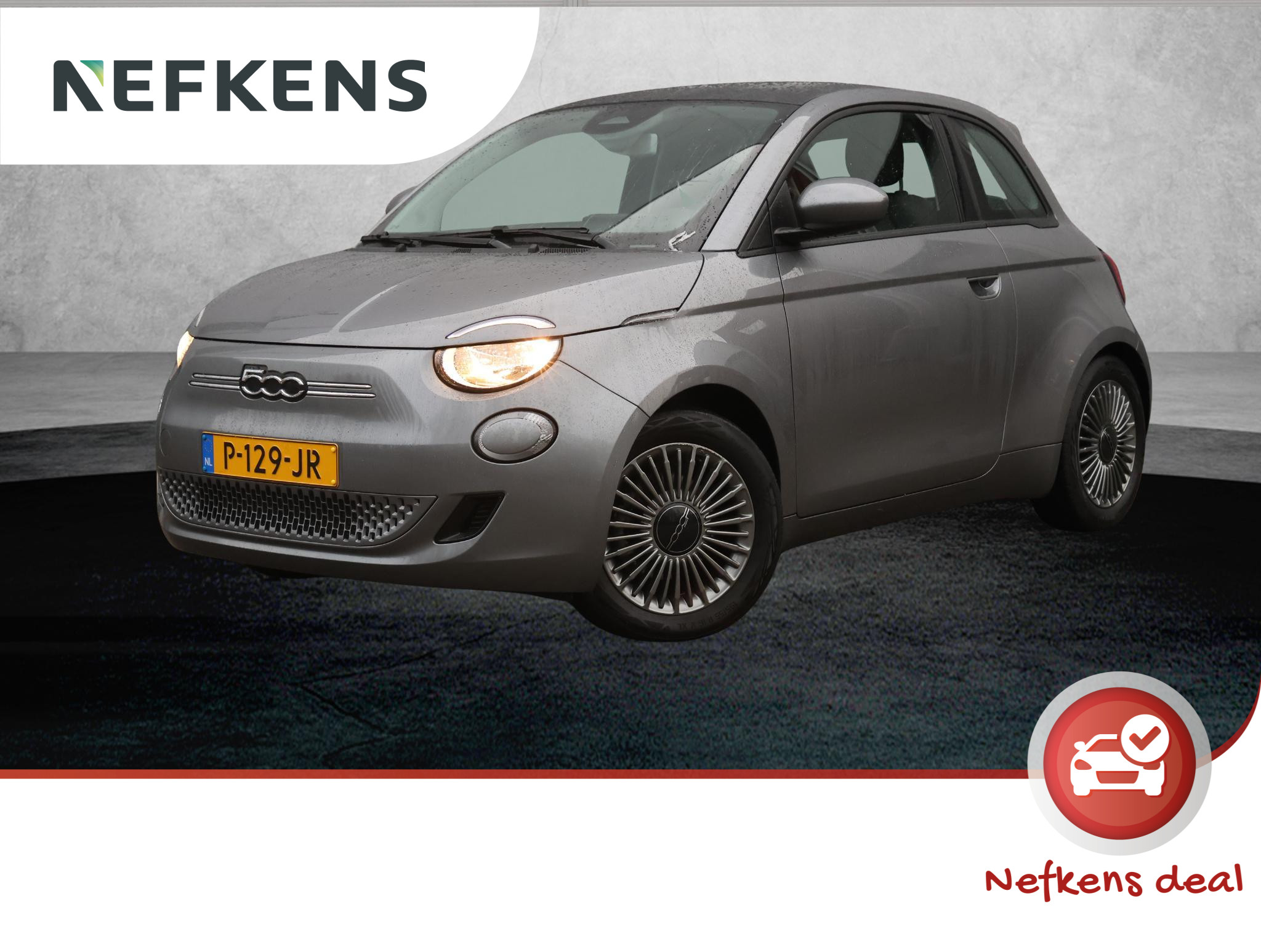 Fiat 500 Icon 42 kWh 3-fase | 1ste eigenaar | Glazendak | Navigatie | 7"scherm | NL Auto! | Keyless | 16"LMV