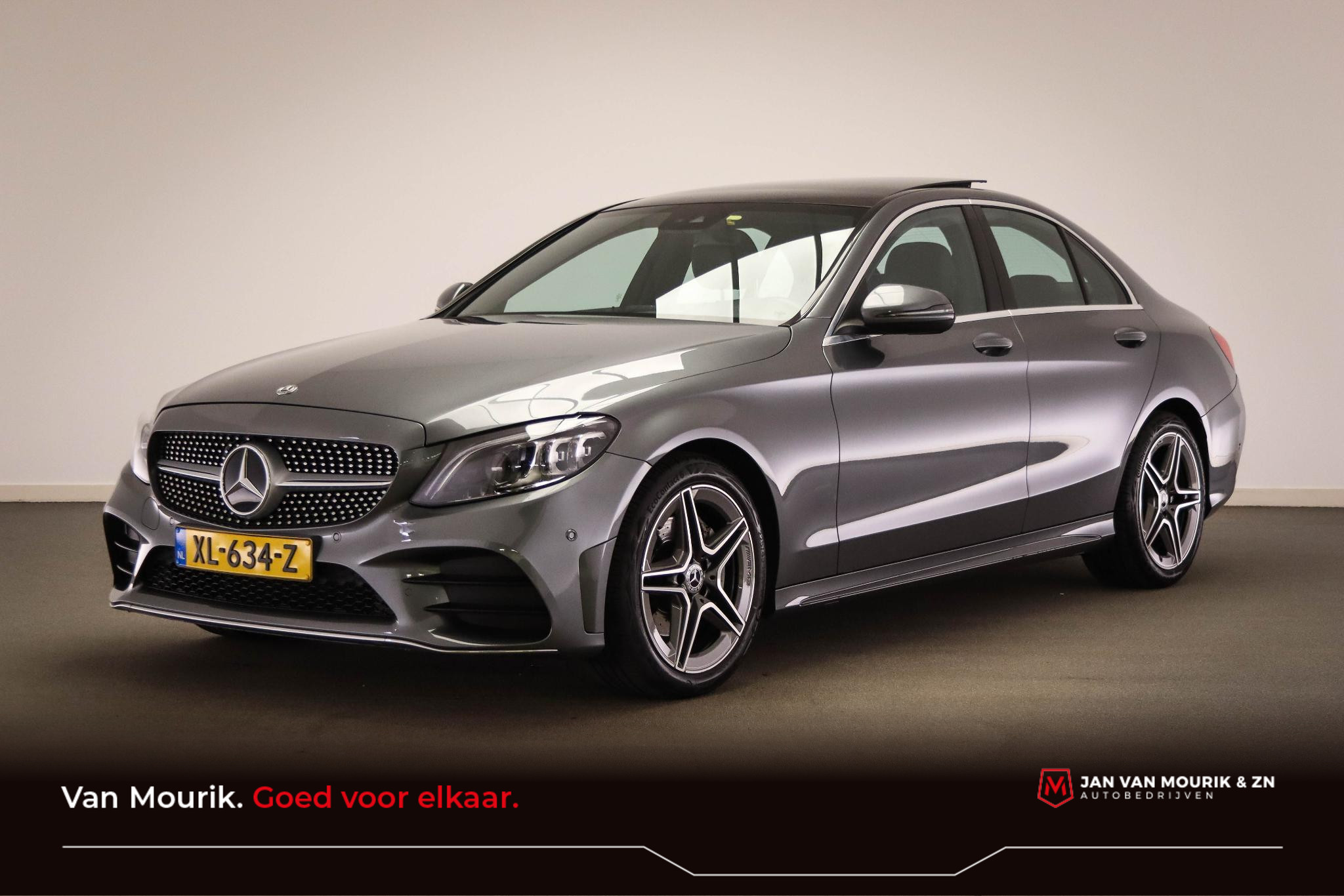 Mercedes-Benz C-Klasse 180 Premium Pack | AMG Line | Panoramadak | Matrix Led | Leder | Dab | Apple | Camera | 18" | Dealer Onderhouden | Sfeerverlichting |