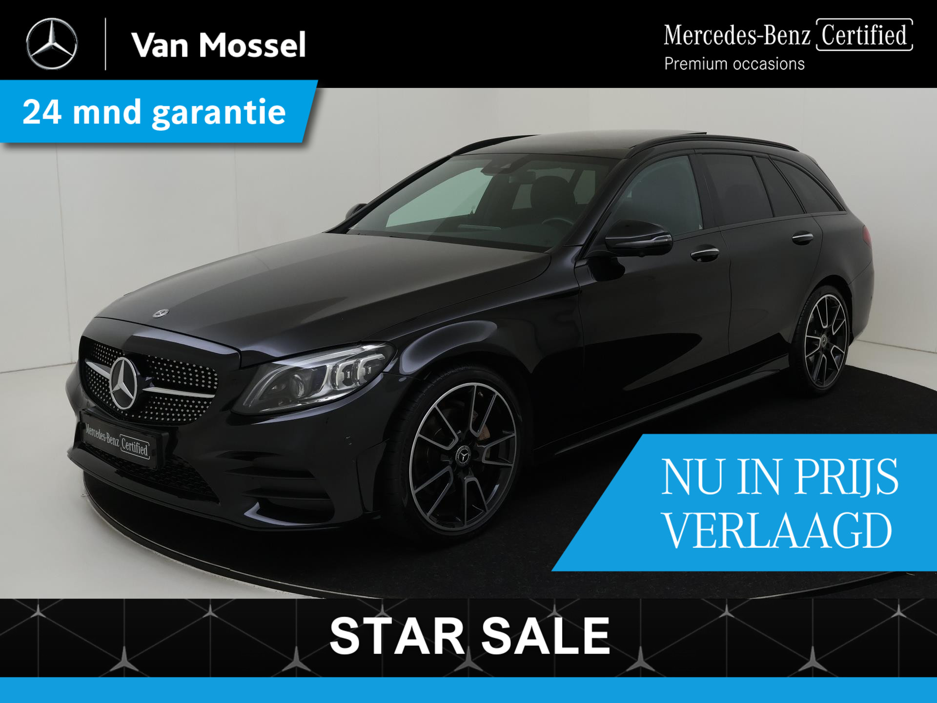 Mercedes-Benz C-Klasse Estate 180 Premium Plus Pack /AMG /Panoramadak  /Leder /Night pakket /19 Inch /360 camera