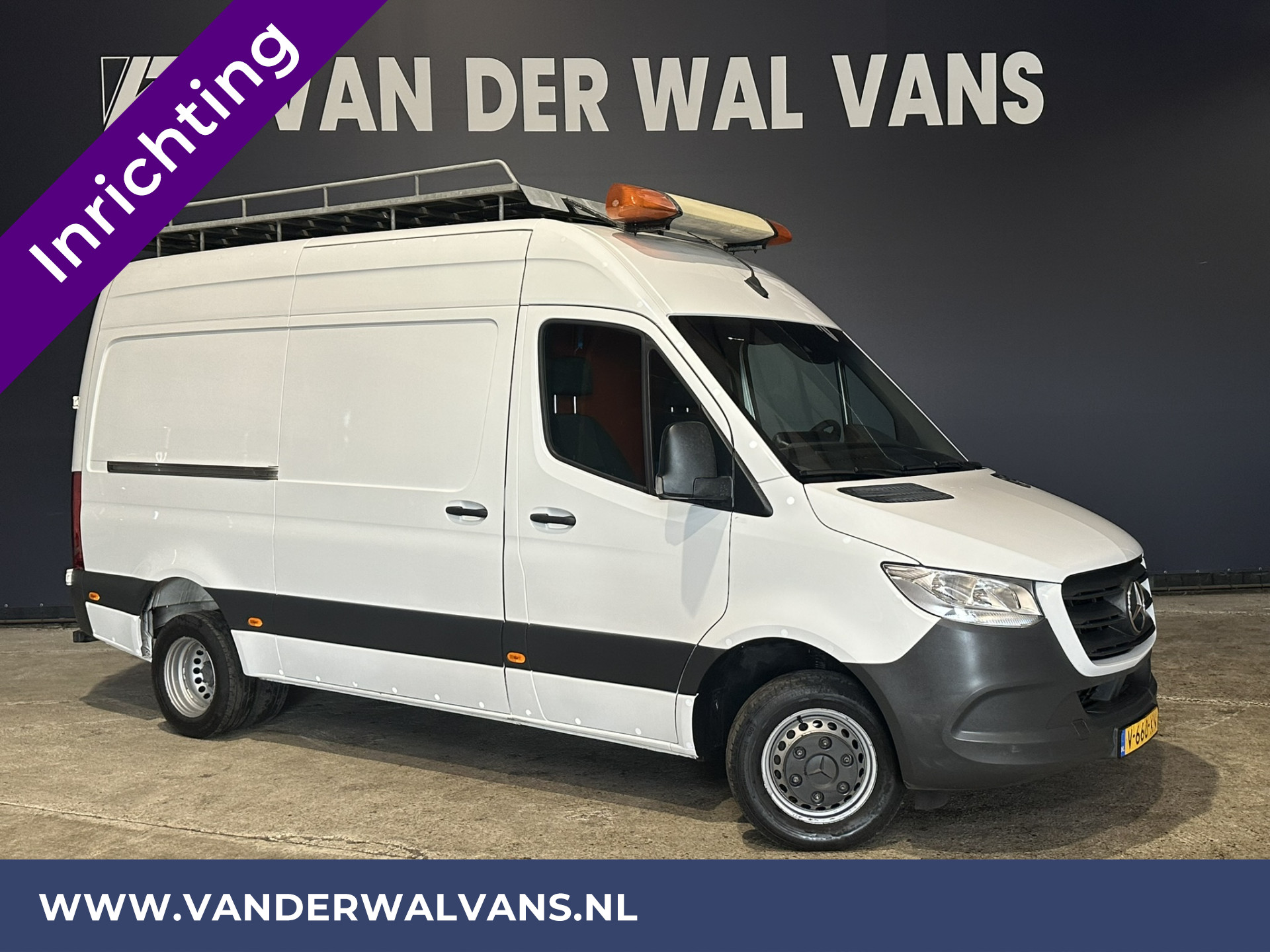 Mercedes-Benz Sprinter 516 CDI 164pk L2H2 Dubbel Lucht 3500kg Trekhaak Euro6 Airco | Imperiaal Camera, Navigatie, Cruisecontrol, Trap, Inrichting