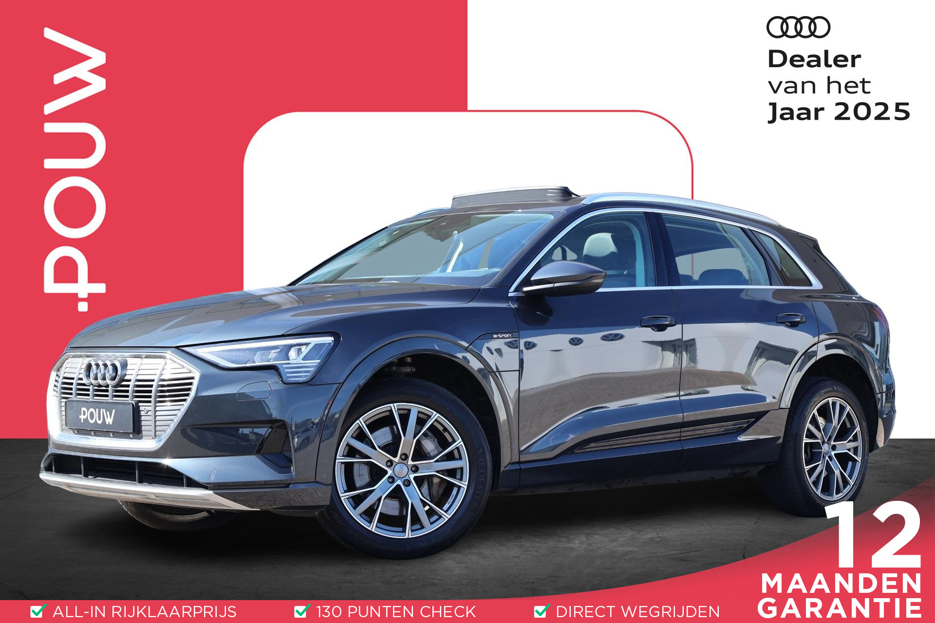 Audi e-tron 50 313pk quattro Launch Edition Plus 71 kWh | Panoramadak | Trekhaak Afneembaar | Leder | Camera | PDC