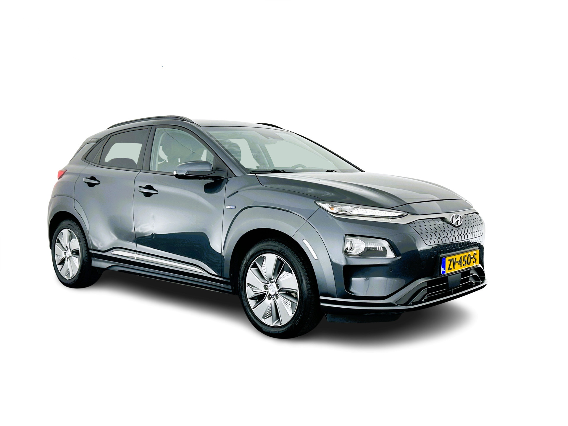 Hyundai Kona EV Premium 64 kWh (INCL-BTW) *VOLLEDER | HEAD-UP | FULL-LED | NAVI-FULLMAP | DAB | ADAPTIVE-CRUISE | KRELL-AUDIO | KEYLESS | CAMERA | BLIND-SPOT | LANE-ASSIST | VIRTUAL-COCKPIT | SHIFT-PADDLES | COMFORT-SEATS