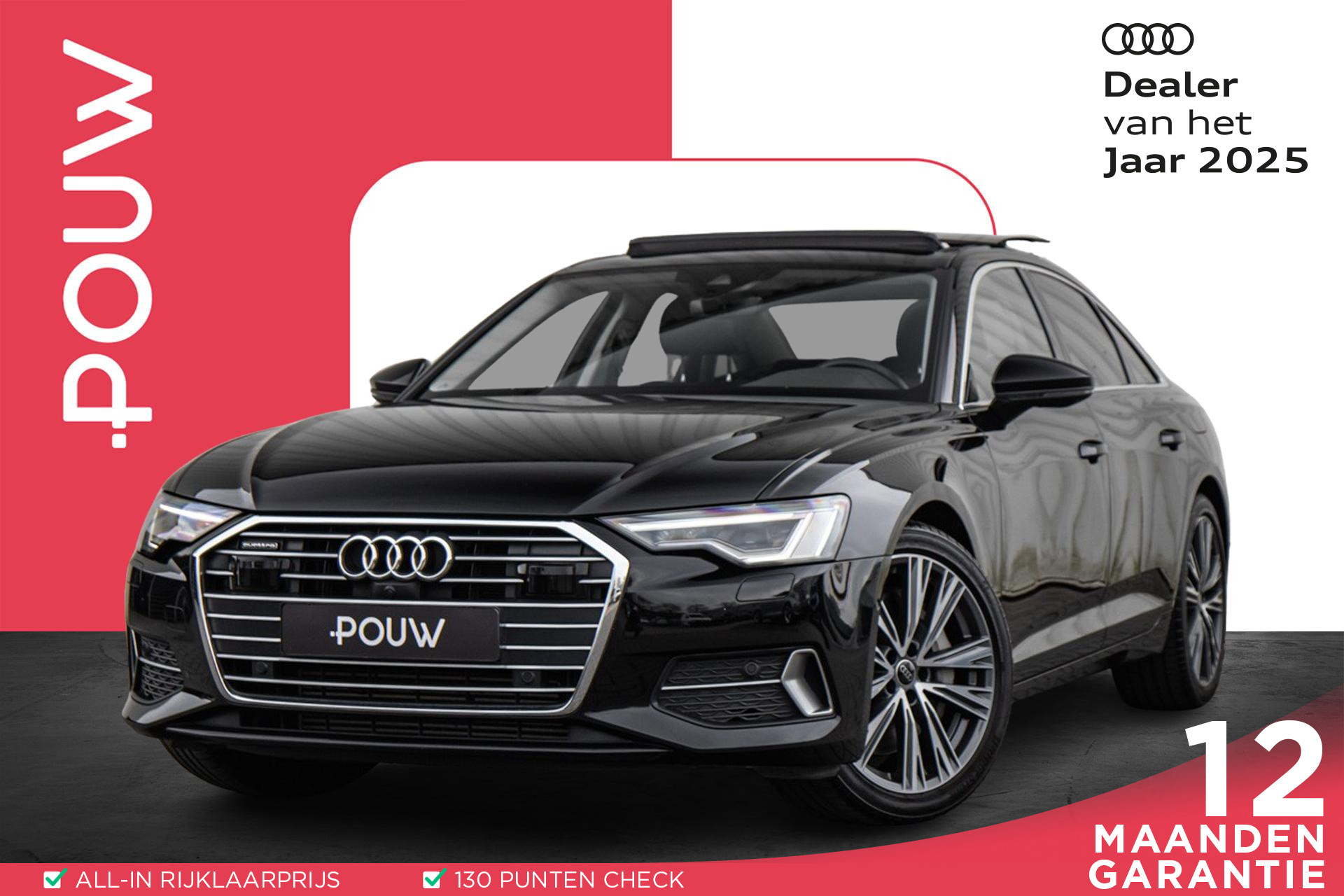 Audi A6 Limousine 50 TFSIe 299pk PHEV quattro S Edition | Soh 98% | Panoramadak | 20" Velgen | LED Matrix Koplampen
