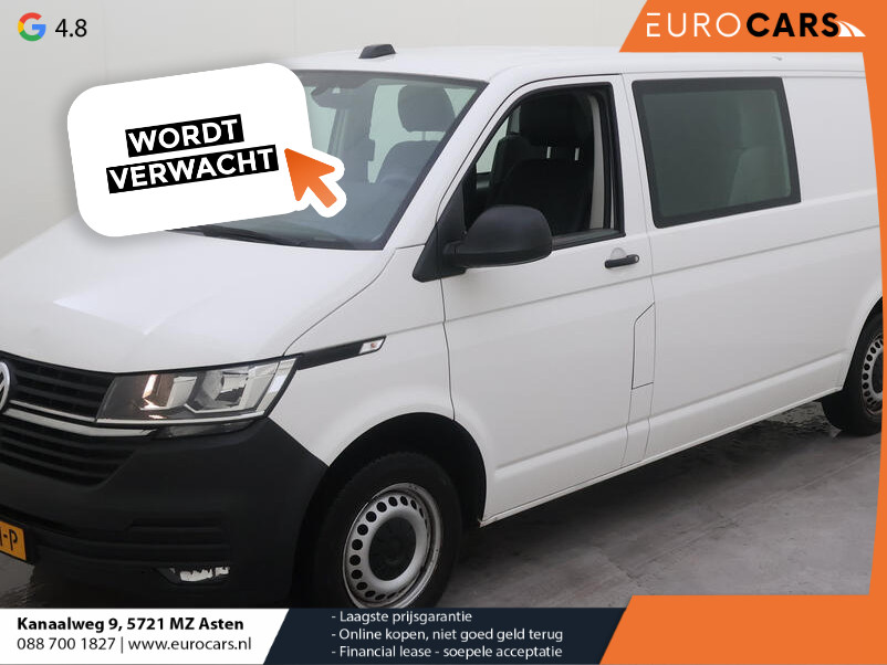 Volkswagen Transporter L2H1 Dubbele cabine 5 persoons Navi Apple Carplay / Android auto Cruise control Trekhaak Parkeersensoren Euro6