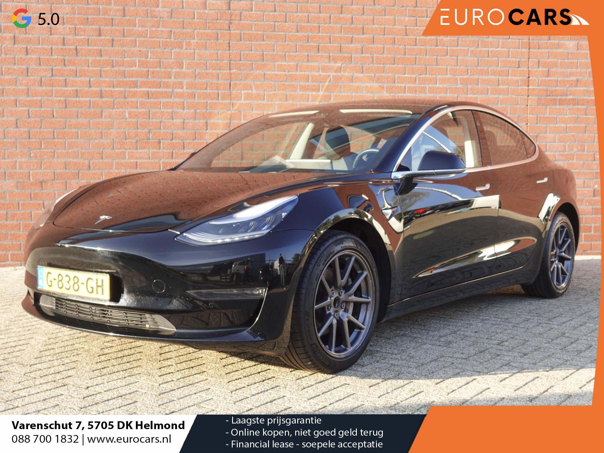 Tesla Model 3 Standard RWD Plus 60 kWh Navigatie Autopilot Panoramadak 360 camera Parkeersensoren Stoelverwarming Ledverlichting Leder Climate Control