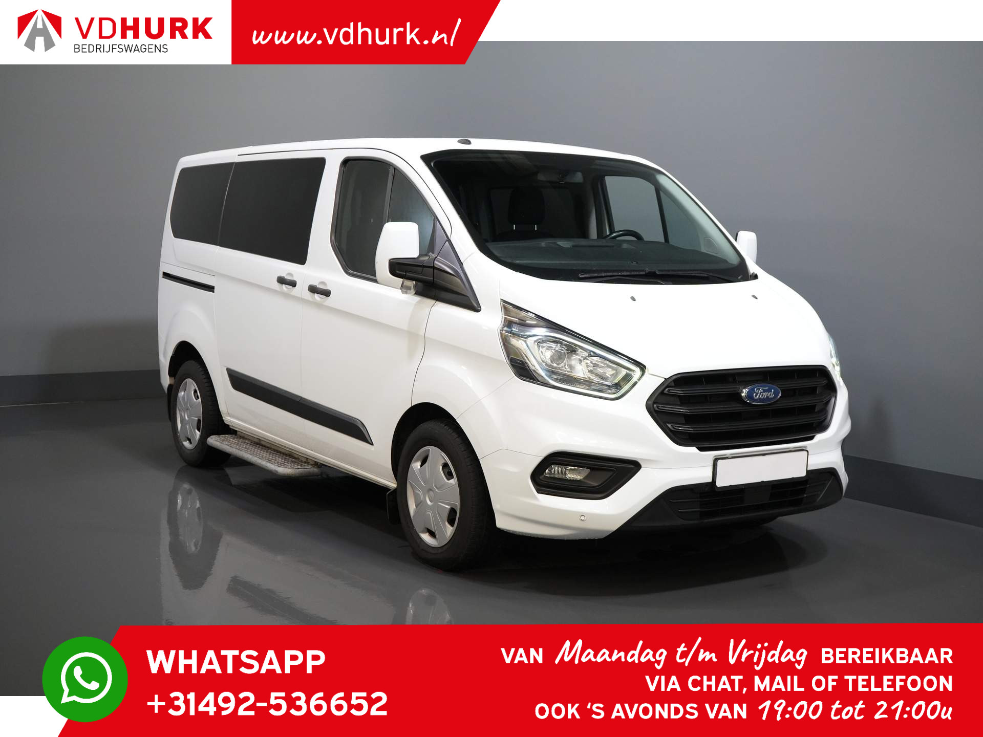 Ford Transit Custom Tourneo 2.0 TDCI €33.466,- incl. BTW/BPM Trend Combi/ Kombi/ 9 Persoons/ 9 P/ Cruise/ PDC/ Airco