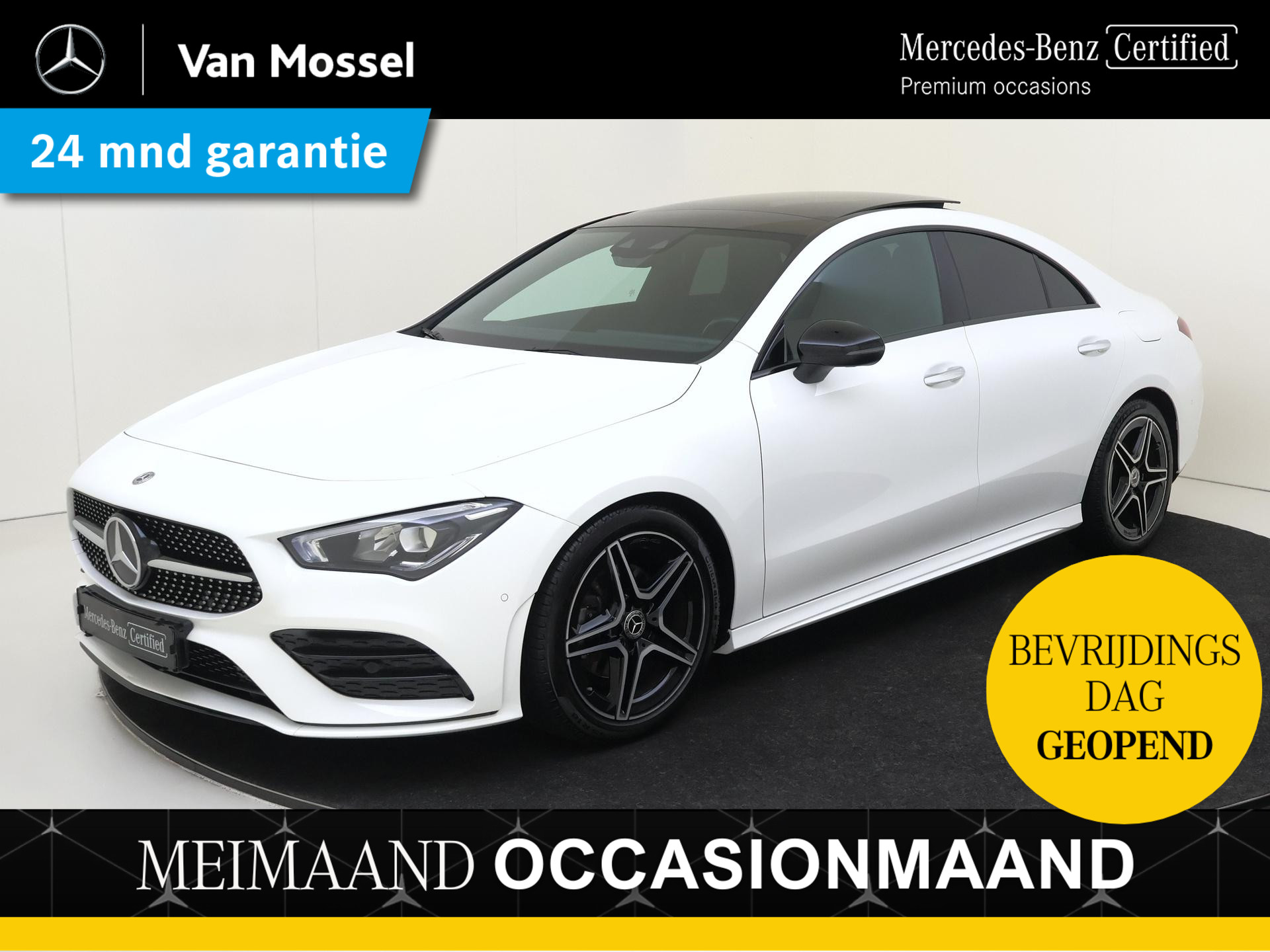 Mercedes-Benz CLA 180 Business Solution AMG / Panorama Dak / Nightpakket / Parkeer Camera / Stoelverwarming / Dodehoekassistent /