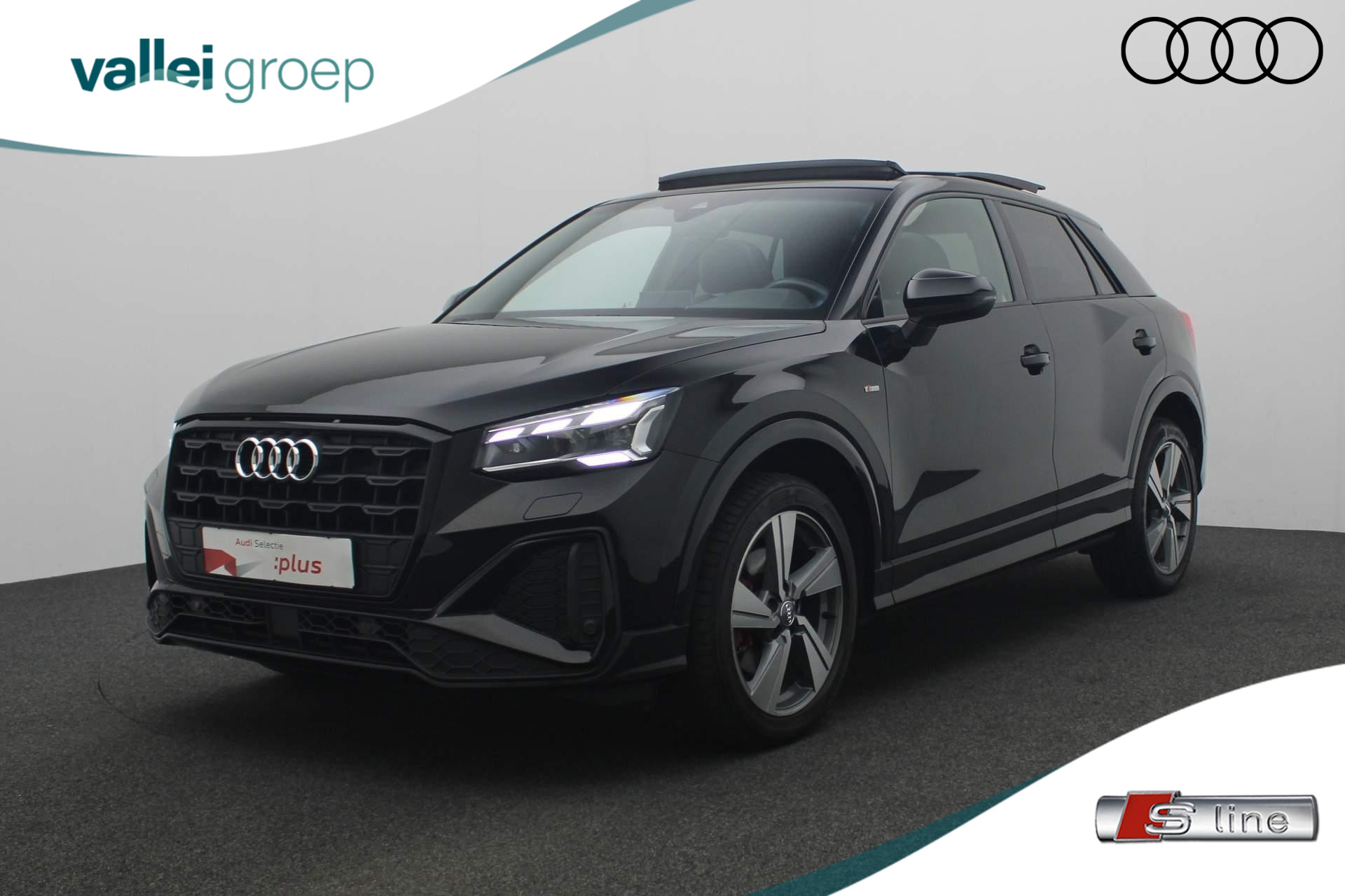 Audi Q2 35 TFSI 150PK S-tronic S Edition / S-Line | Pano | Bang & Olufsen | Matrix LED | Camera | Stoelverwarming | Navi | Keyless | Leder/alcantara | Sportonderstel