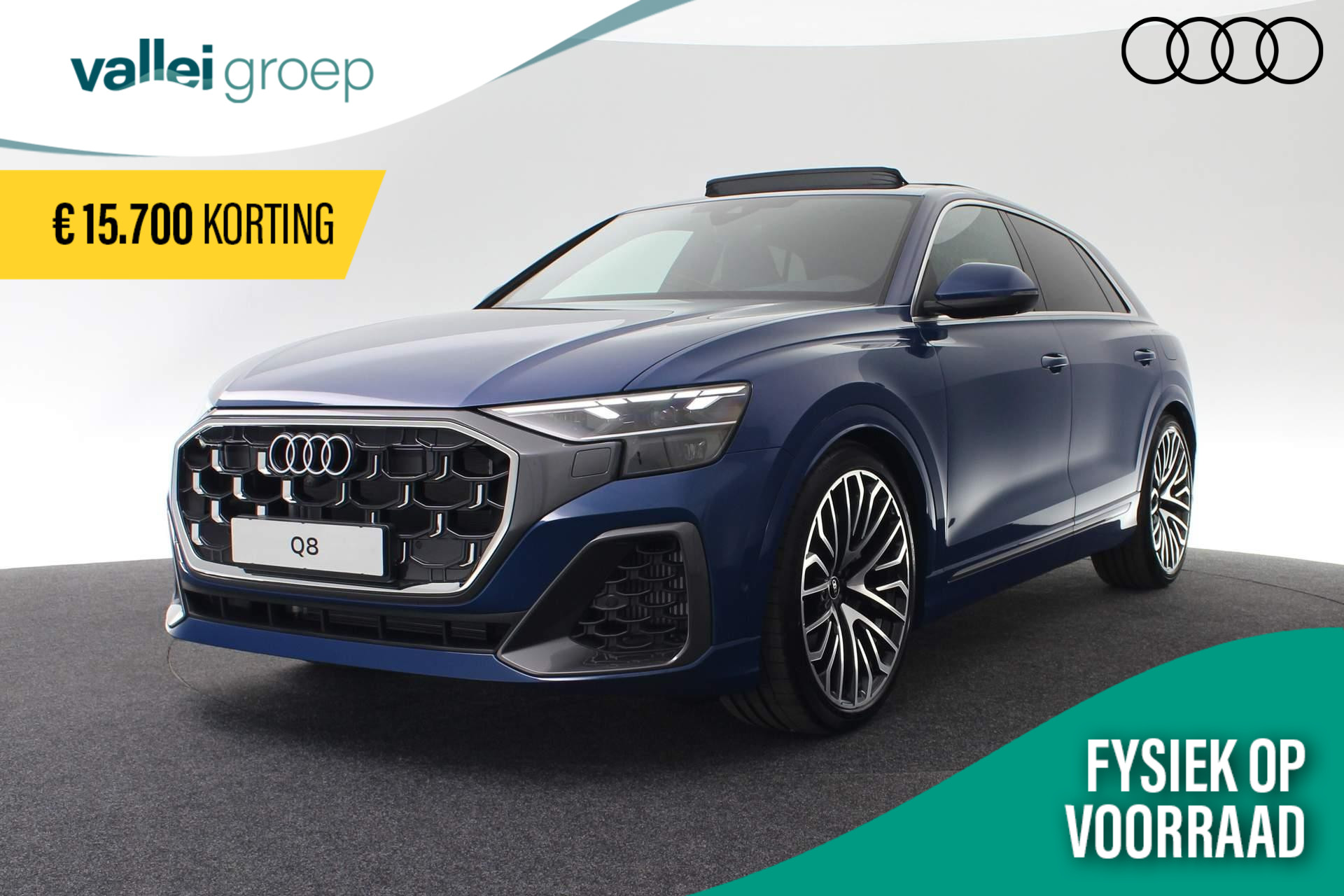 Audi Q8 Pro Line S 55 TFSI e 394PK Quattro | 30 Day Sale!** | Bang & Olufsen Premium | 23 inch | Panoramadak | Trekhaak | Tour pakket | Luchtvering | Leder