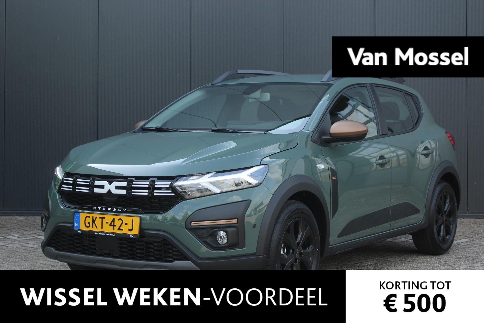 Dacia Sandero Stepway 1.0 TCe 100Pk ECO-G Extreme LPG | Navigatie | Climate Control | Cruise Control | Apple Carplay/Android Auto | Parkeersensoren incl. Camera | Zwarte Lichtmetalen Velgen | Keyless Entry/Start |