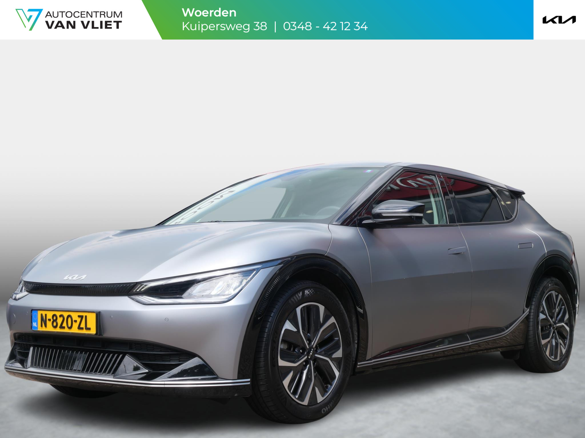 Kia EV6 Plus 77.4 kWh | LED | Stoel-Stuurverw. en ventilatie | Adapt Cruise | Leder | Navi+Carplay