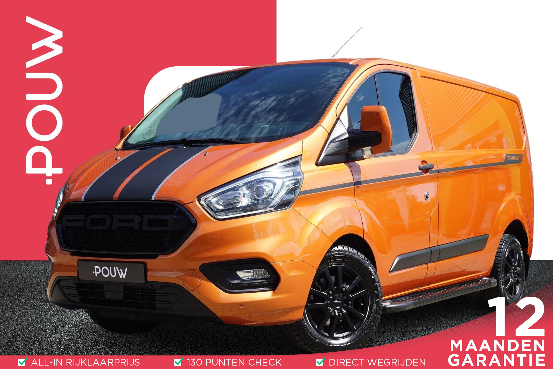 Ford Transit Custom 320 2.0 TDCI 130pk L1H1 Trend | 3 Persoons | LM Velgen | Side Bars | Apple CarPlay