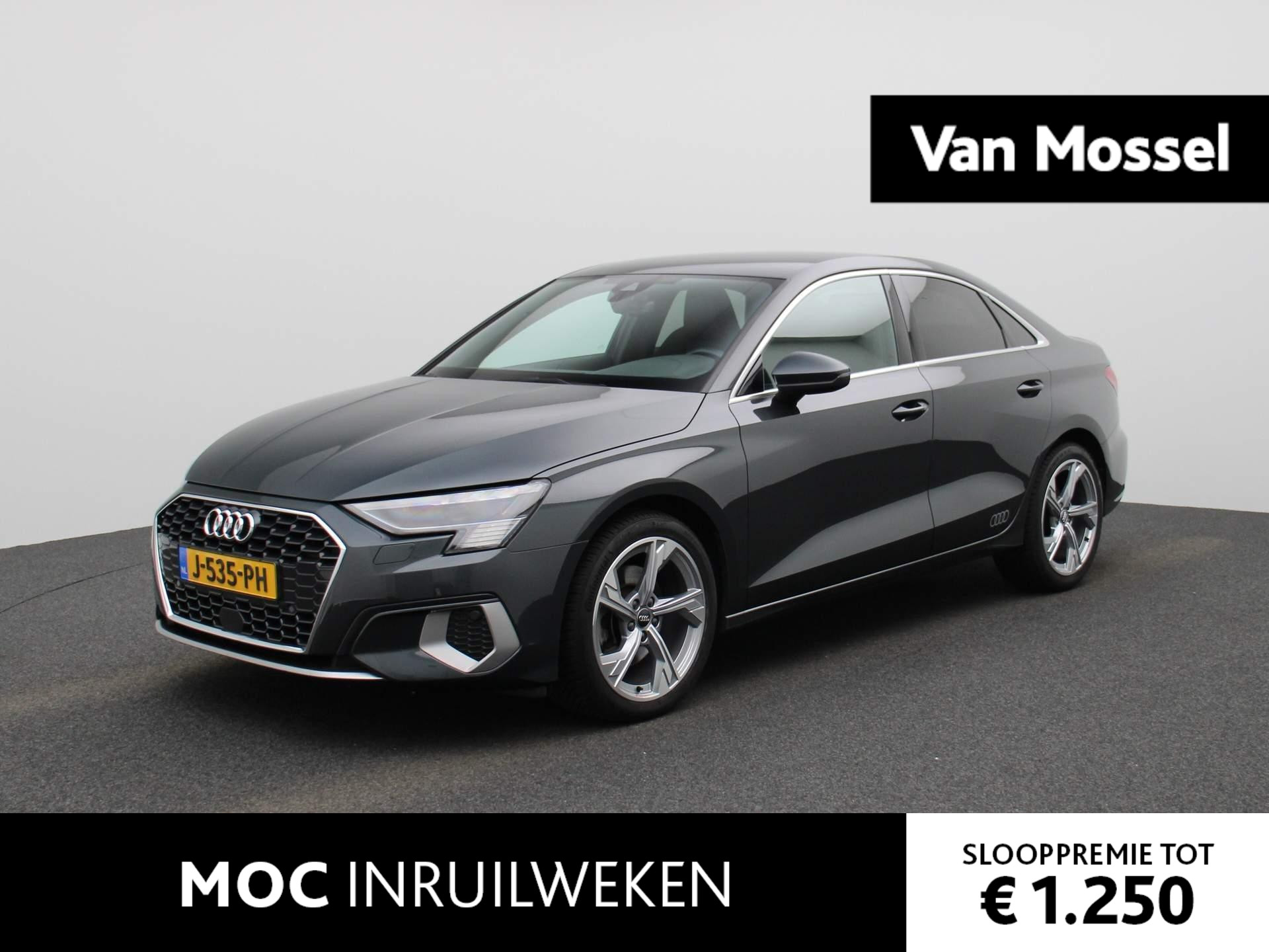 Audi A3 Limousine 30 TFSI edition one | APPLE CARPLAY - ANDROID AUTO | NAVIGATIE | MATRIX LED | STOELVERWARMING | LANE ASSIST | CLIMATE CONTROL | CRUISE CONTROL | PARKEERSENSOREN | HALF-LEDEREN STOELEN | TREKHAAK | LICHTMETALEN VELGEN |