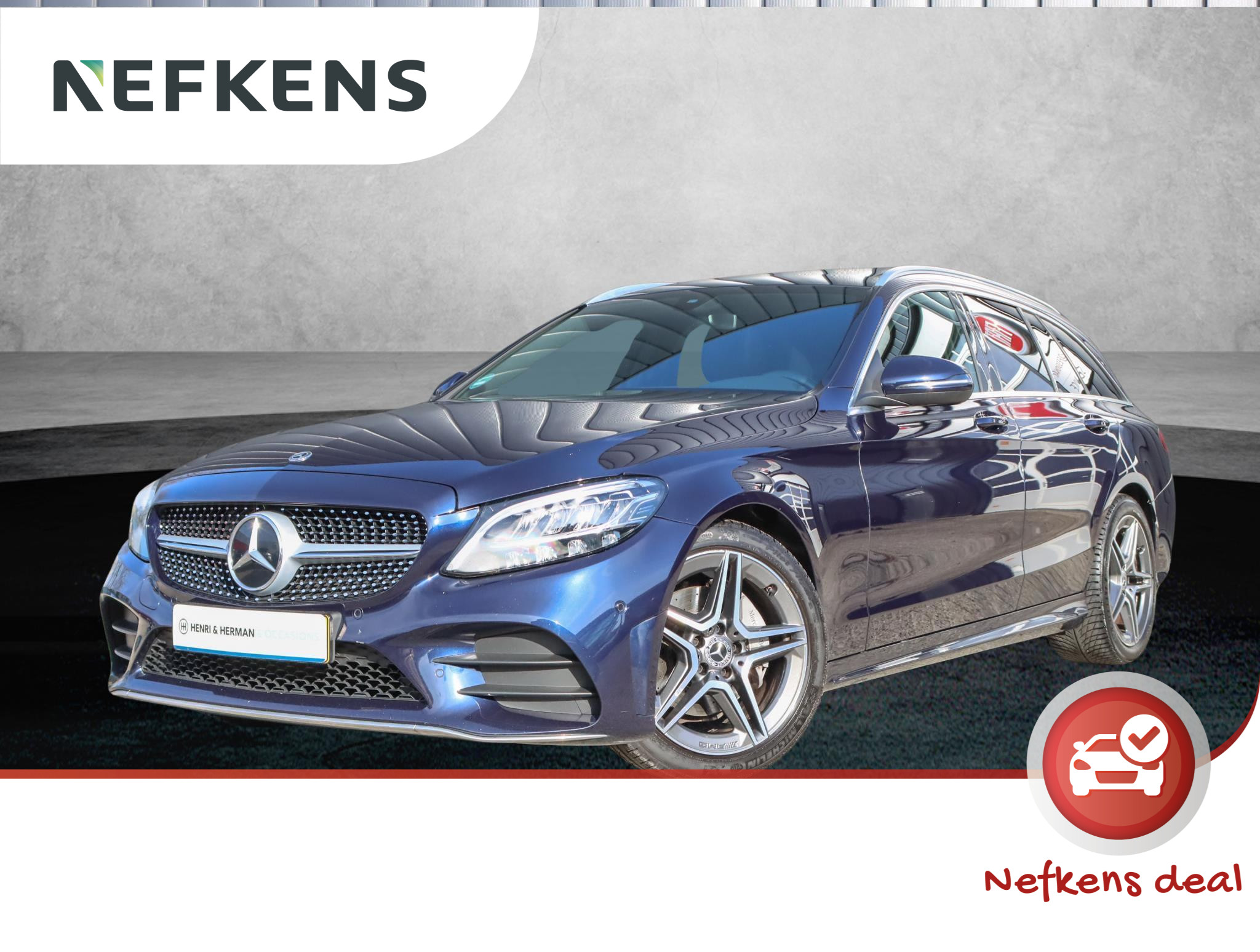 Mercedes-Benz C-Klasse 160 Business Solution AMG (1ste eig./Glazen dak/P.Glass/Electr.klep/Camera/LED/Keyless)