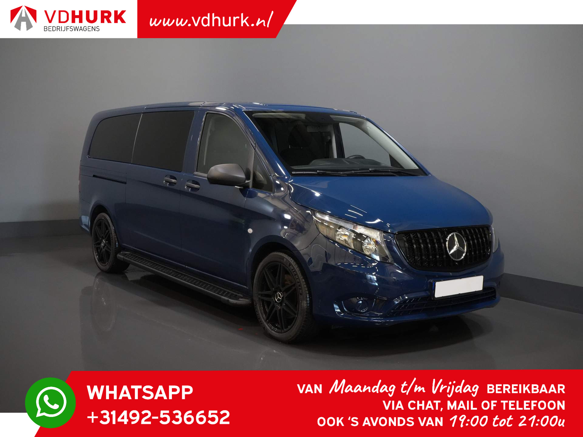 Mercedes-Benz Vito 114 CDI Aut. L3 DC Dubbel Cabine Stoelverw./ CarPlay/ Camera/ PDC/ 19” LMV/ Sidesteps/ Cruise