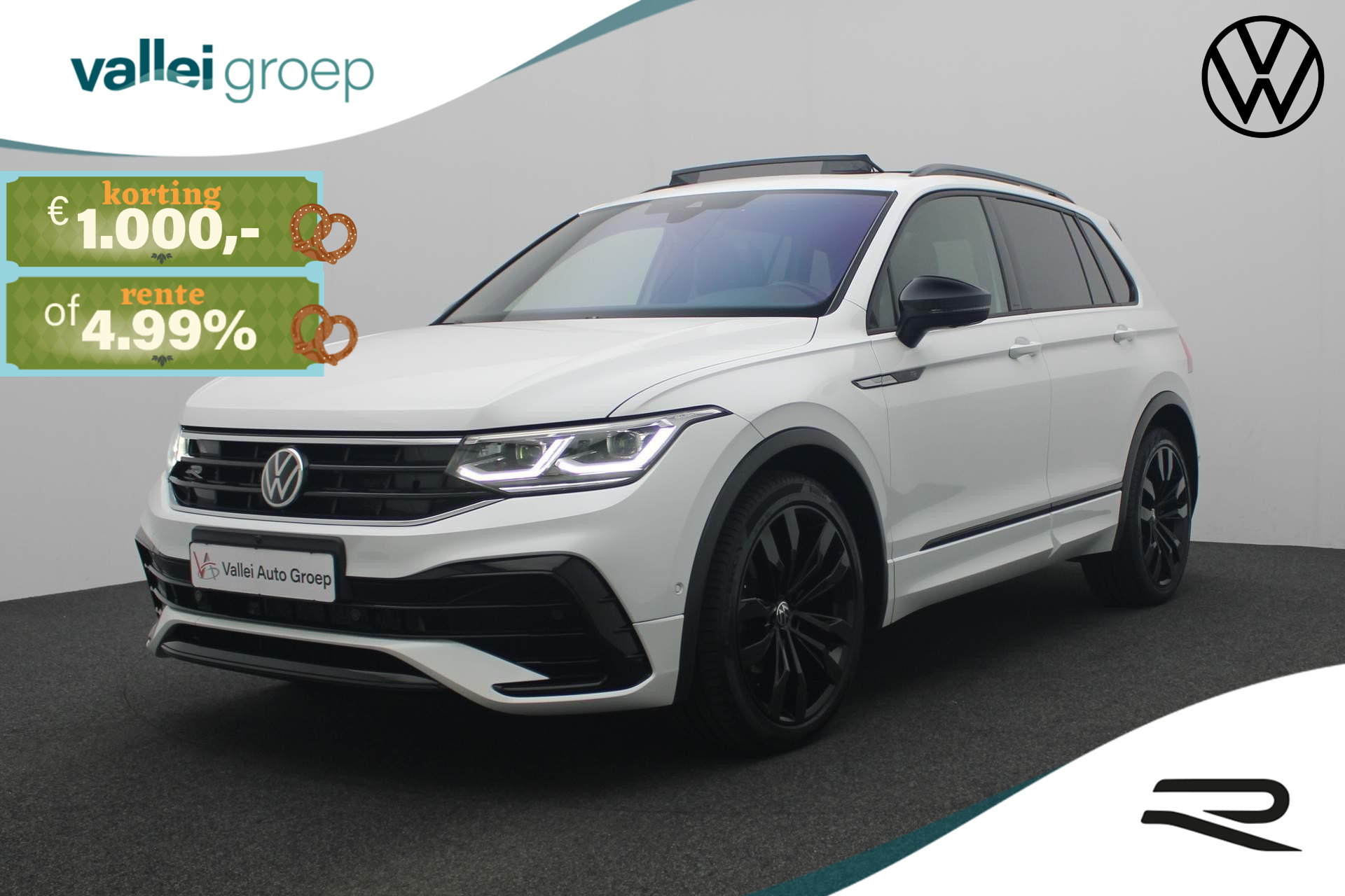 Volkswagen Tiguan 1.5 TSI 150PK DSG R-Line Business+ Black Style | Pano | Adaptief onderstel | IQ Light | 360 camera | Keyless | 20 inch