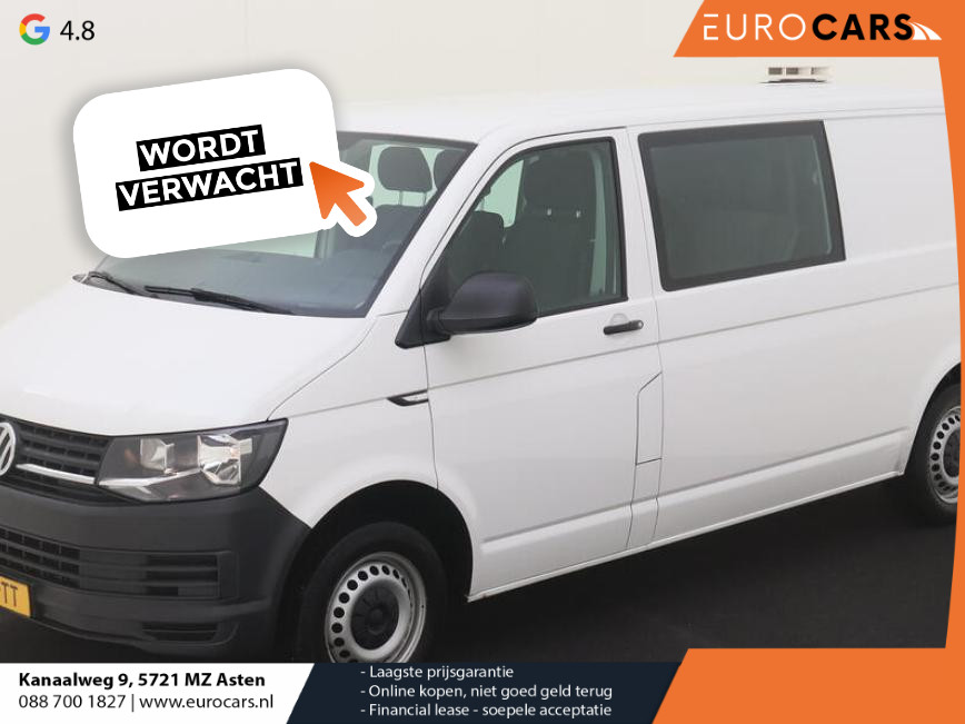 Volkswagen Transporter T6 L2H1 102pk Dubbele cabine Airco Cruise Navi Trekhaak