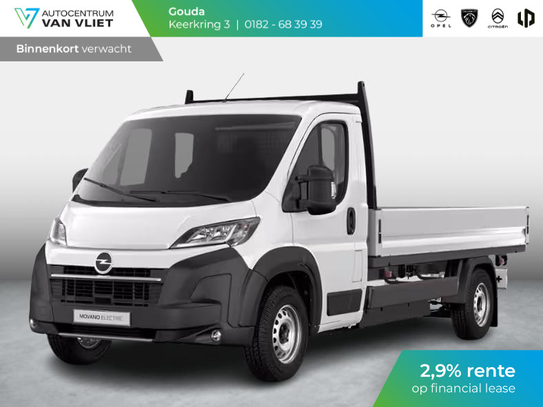 Opel Movano Electric 4.25t L3 Zwaar 110 kWh | Open laadbak | 420km WLTP actieradius | 2,9% rente!