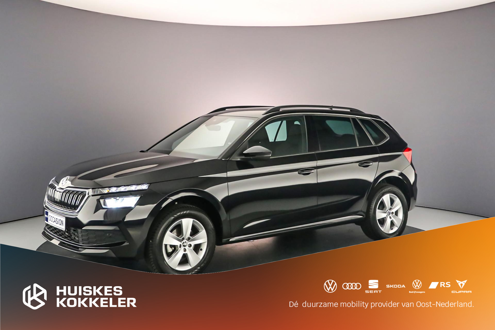 Škoda Kamiq Sport Business 1.0 TSI 110pk Adaptive cruise control, DAB, Airco, Keyless start, Parkeersensoren, App connect, Bluetooth, LED verlichting